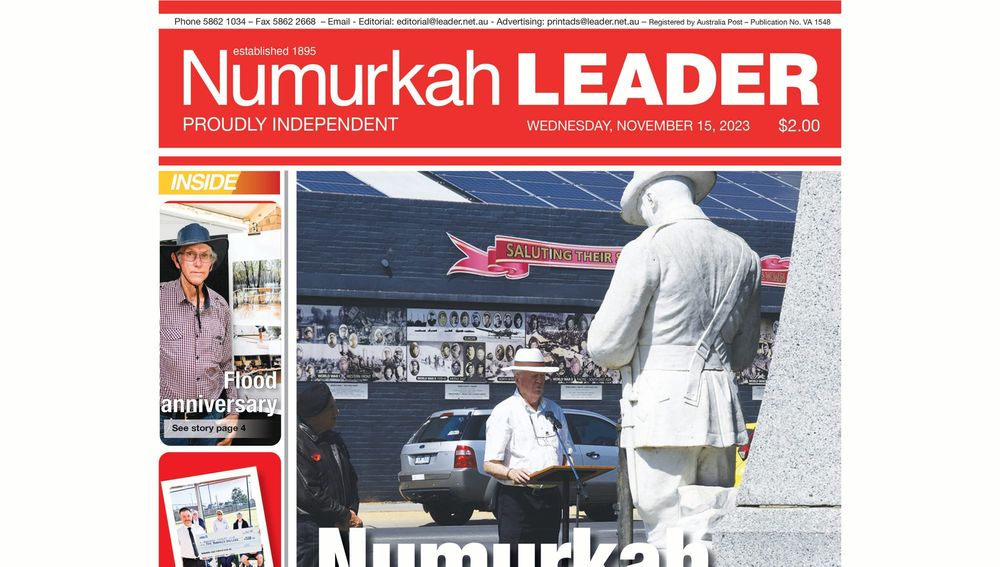 Numurkah Leader digital edition: November 15 2023 post image