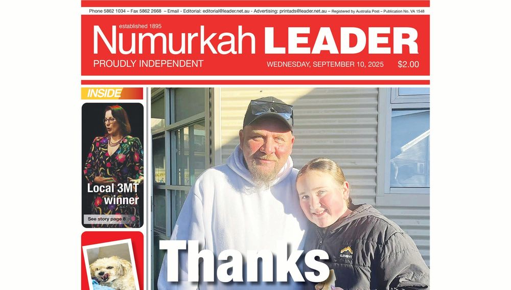 Numurkah Leader Digital Edition September 10 2025 post image