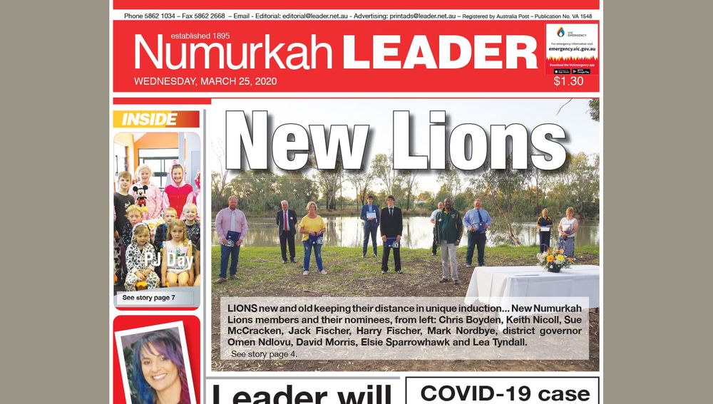Numurkah Leader digital edition: March 25 2020 post image