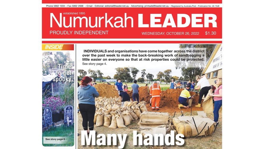 Numurkah Leader digital edition: October 26 2022 post image
