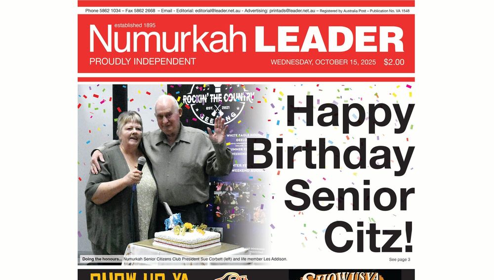 Numurkah Leader Digital Edition October 15 2025 post image