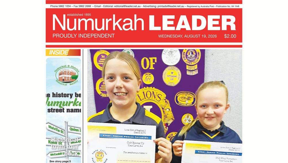 Numurkah Leader Digital Edition August 19 2026 post image
