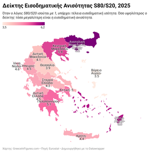 Αν. Μακεδονία και Θράκη: η περιφέρεια με τη μεγαλύτερη εισοδηματική ανισότητα στην Ελλάδα