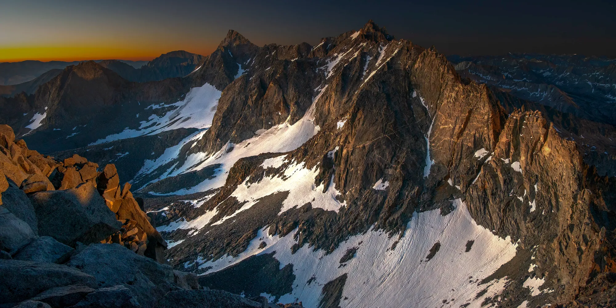 Moonlit Palisades from Agassiz' Summit