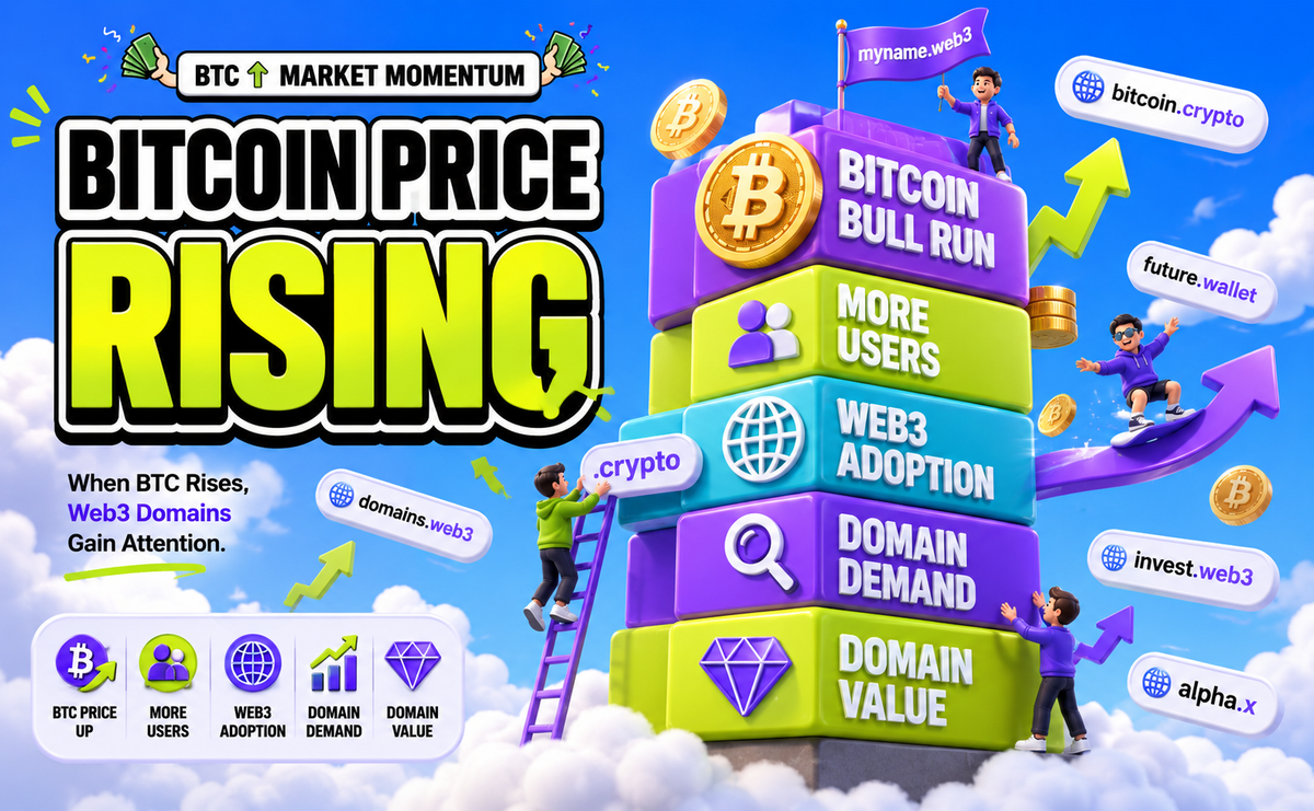Bitcoin Price Rising: How it Will Impact Web3 Domains
