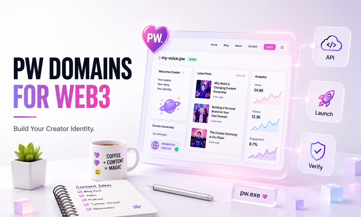 Using .pw Domains to Protect and Showcase Your Digital Content in Web3