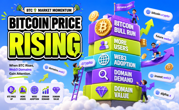 Bitcoin Price Rising: How it Will Impact Web3 Domains