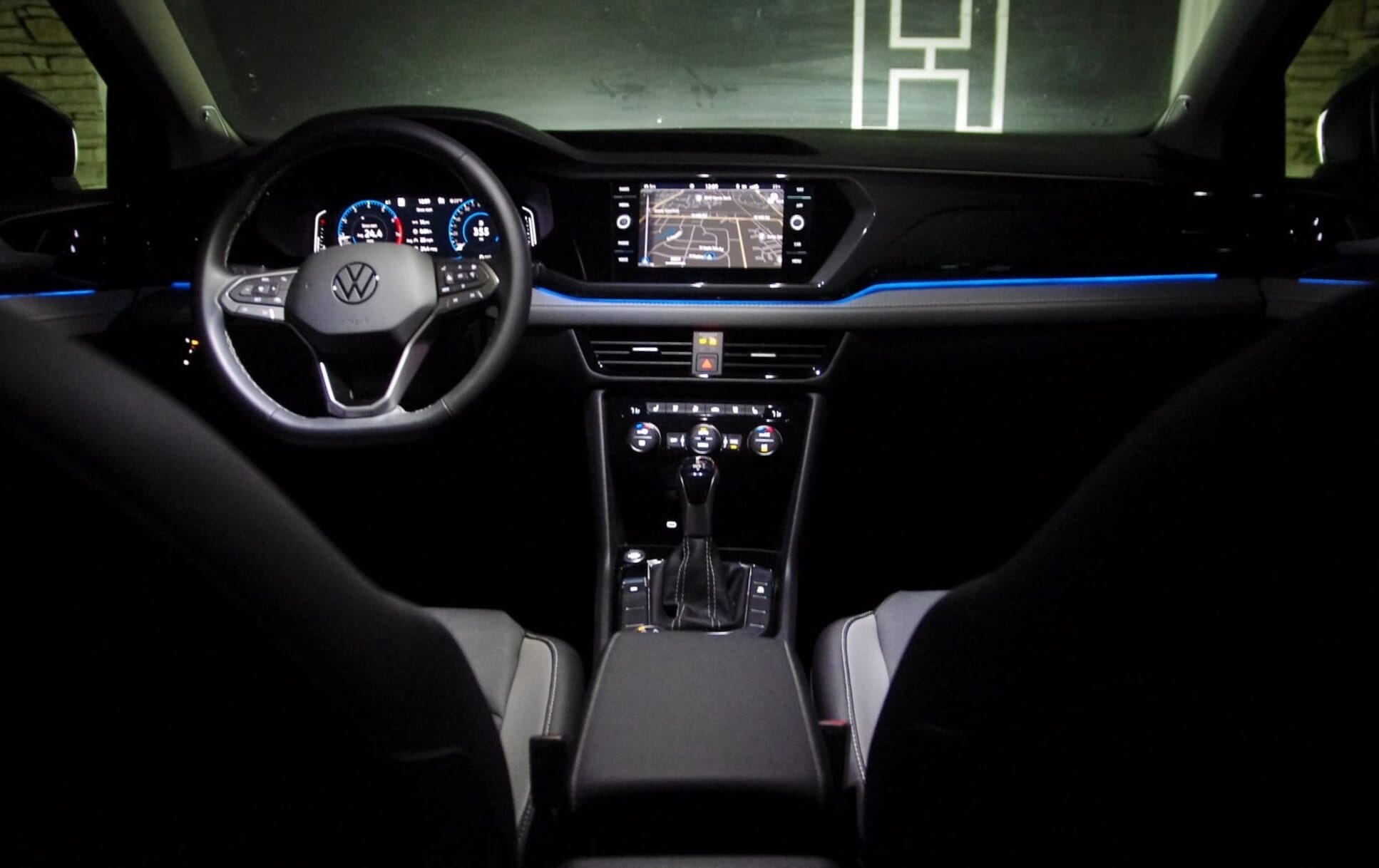 2024 VW Taos 4Motion cabin, night