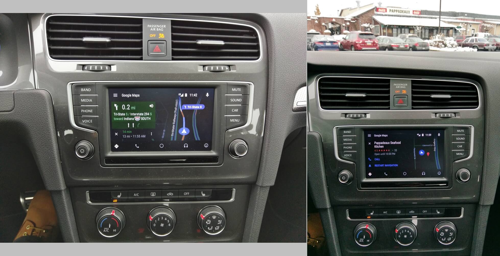 2017 Volkswagen Golf AllTrack SE: Arriving at destination on time via Android Auto GPS turn-by-turn navigation app