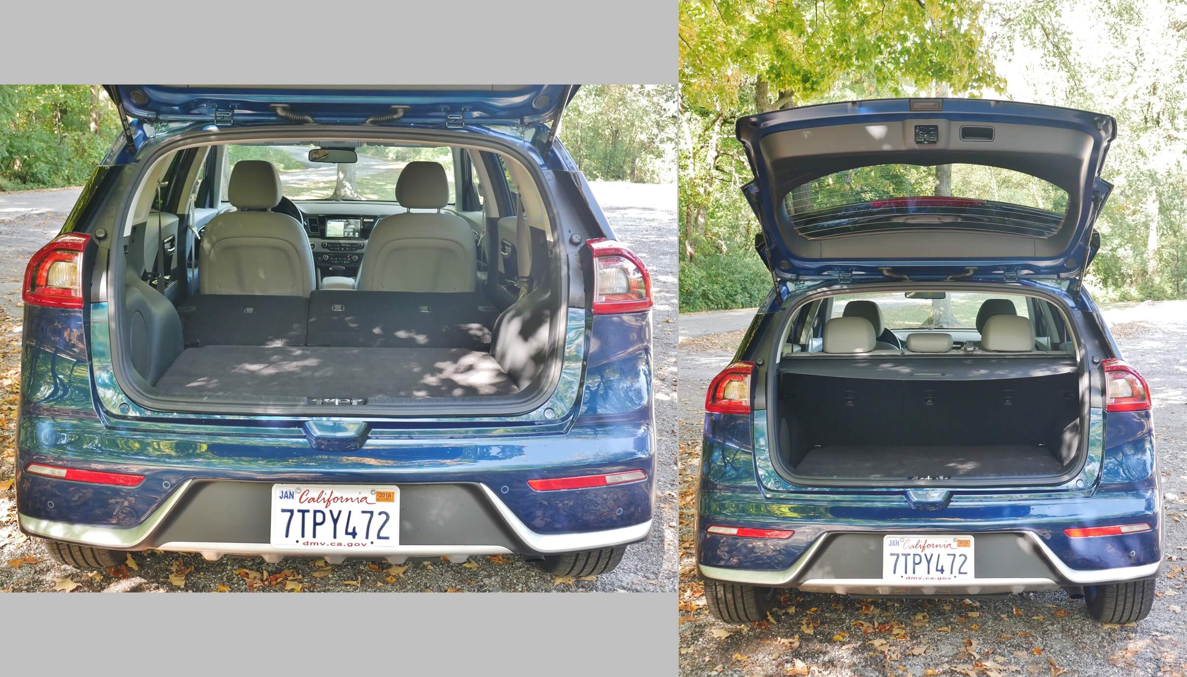 2017 Kia Niro Hybrid Touring: manageable liftgate height & useful wide aperture w/ retracting tonneau