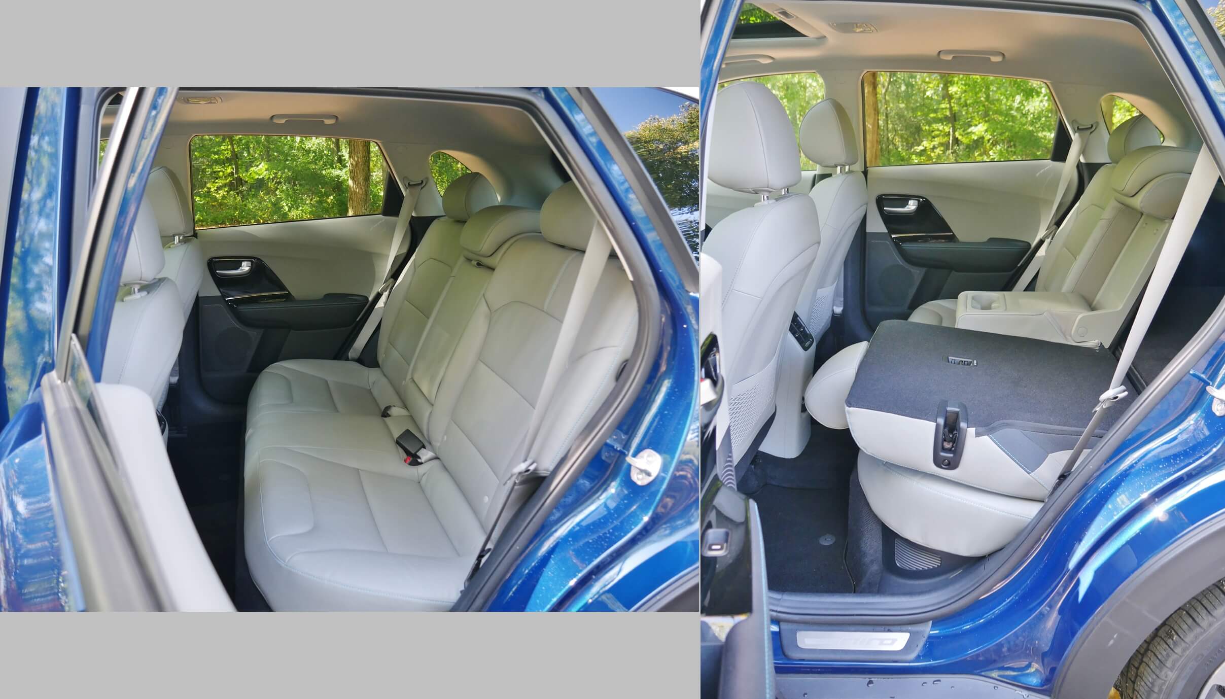 2017 Kia Niro Hybrid Touring: 2nd Row seating for 3 adults with generous 38"-inches legroom