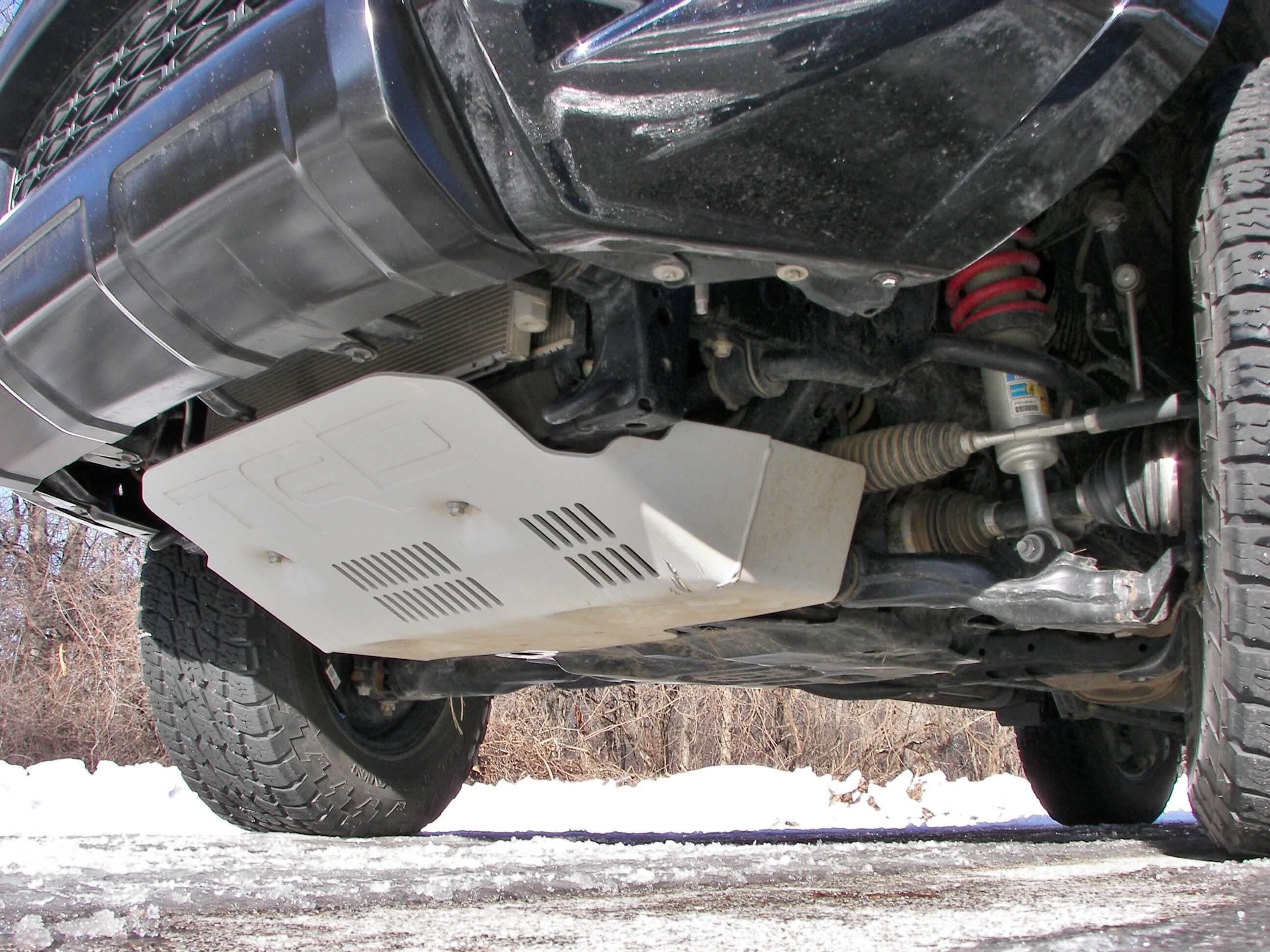 2017 Toyota 4Runner TRD Pro: genuine 1/4"-inch thick aluminum skid plate protects vitals