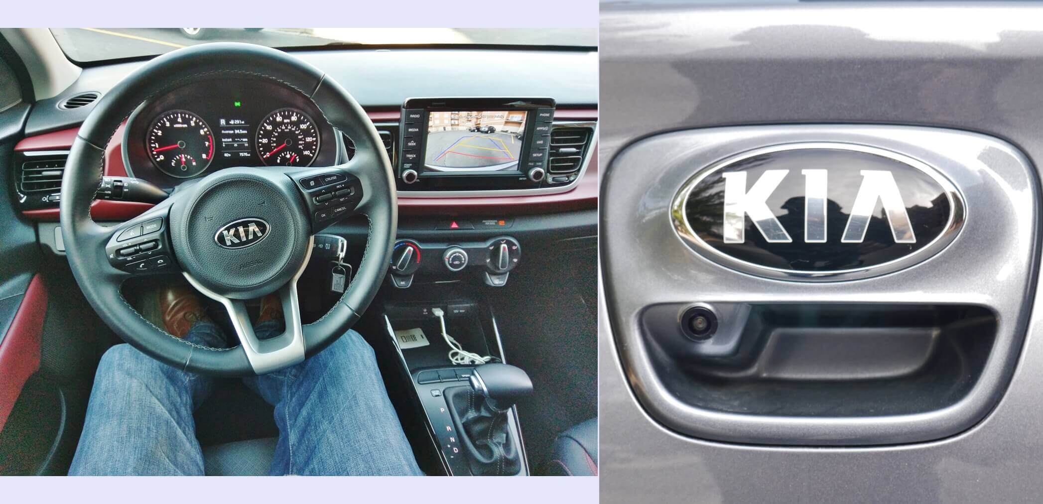 2018 Kia Rio 5 door EX: rear camera with predictive grid lines