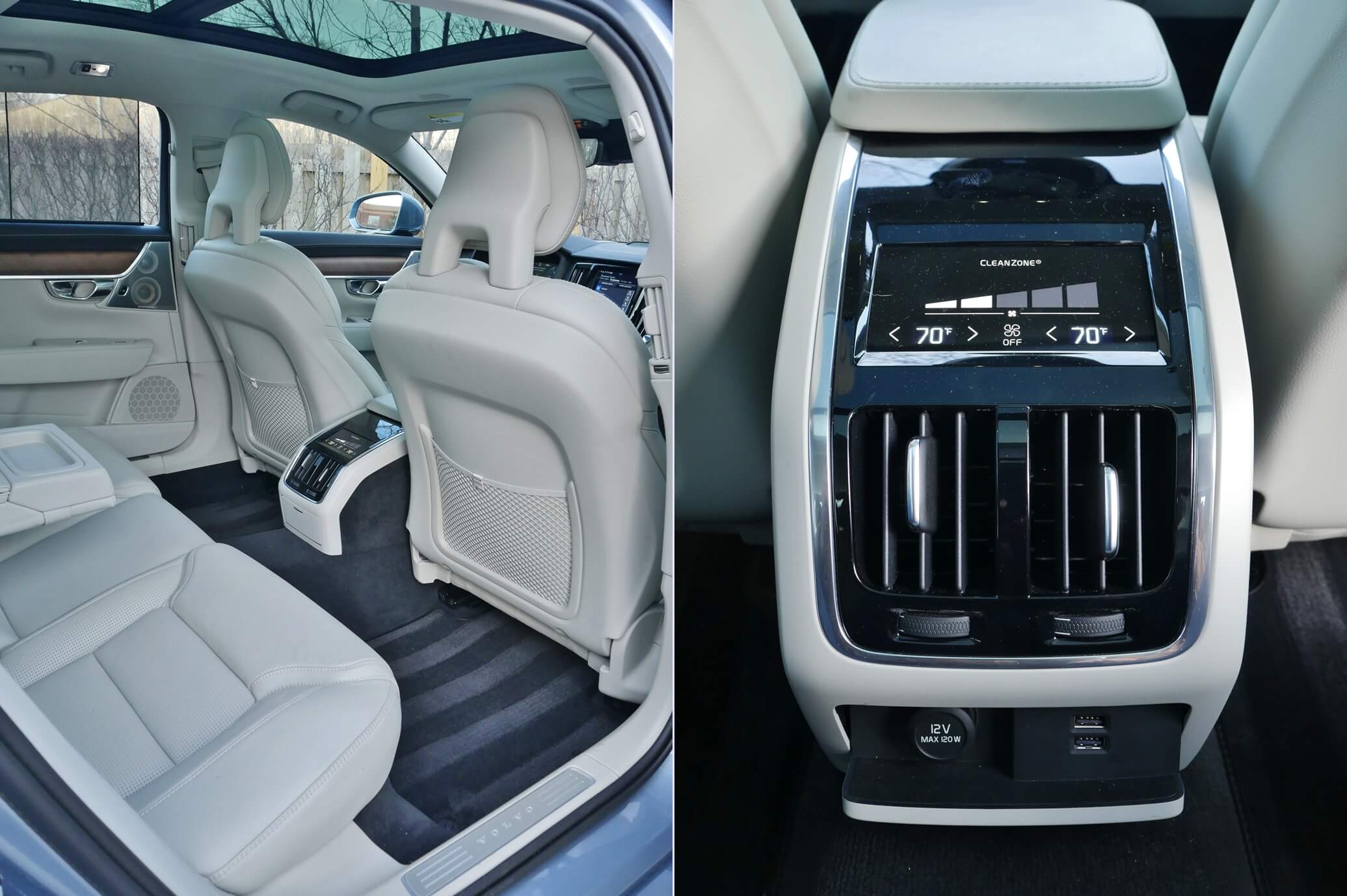 2018 Volvo S90 T6 AWD Inscription: 2nd Row occupants receive split zone climate control