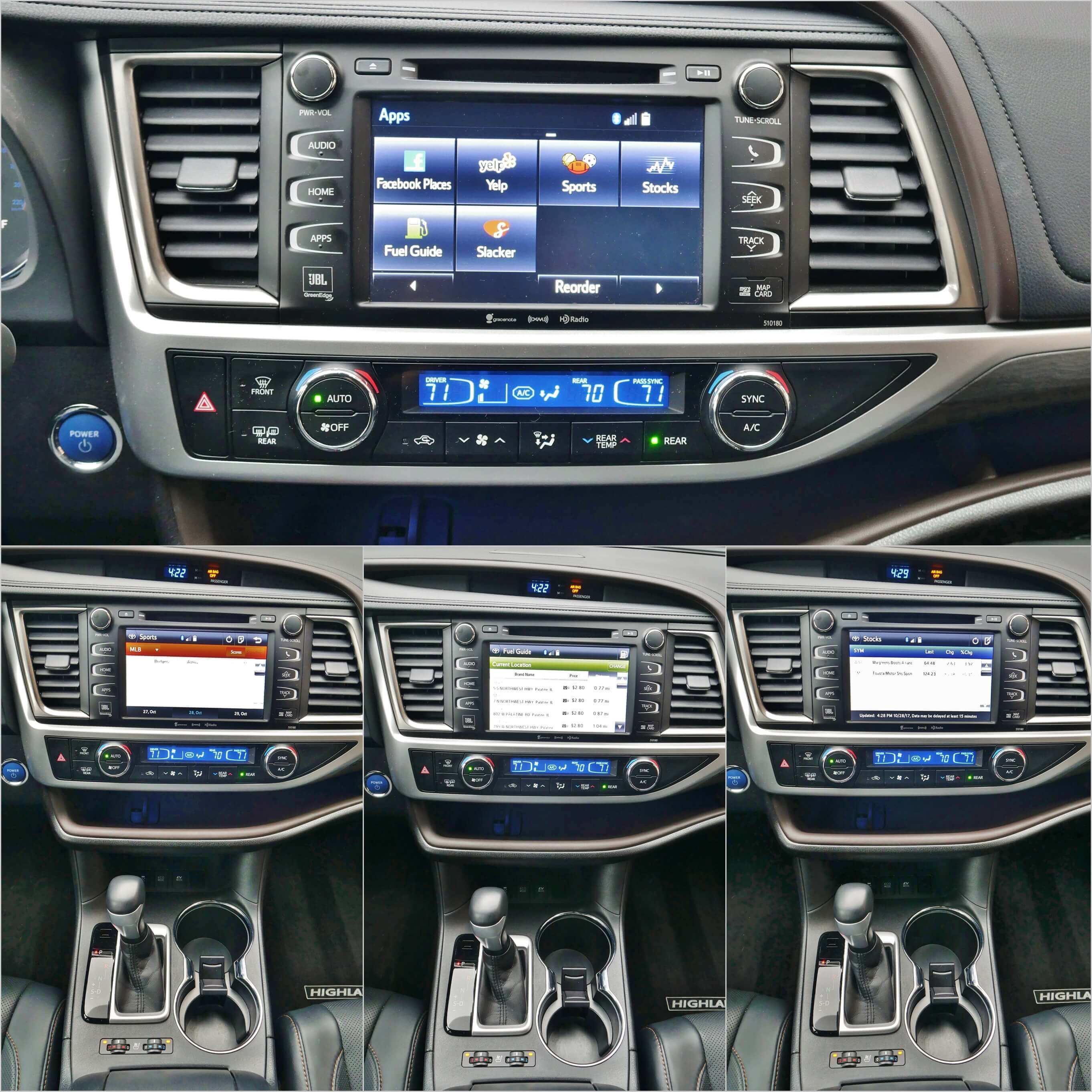 2017 Toyota Highlander Hybrid Limited Platinum AWD: Entune Apps