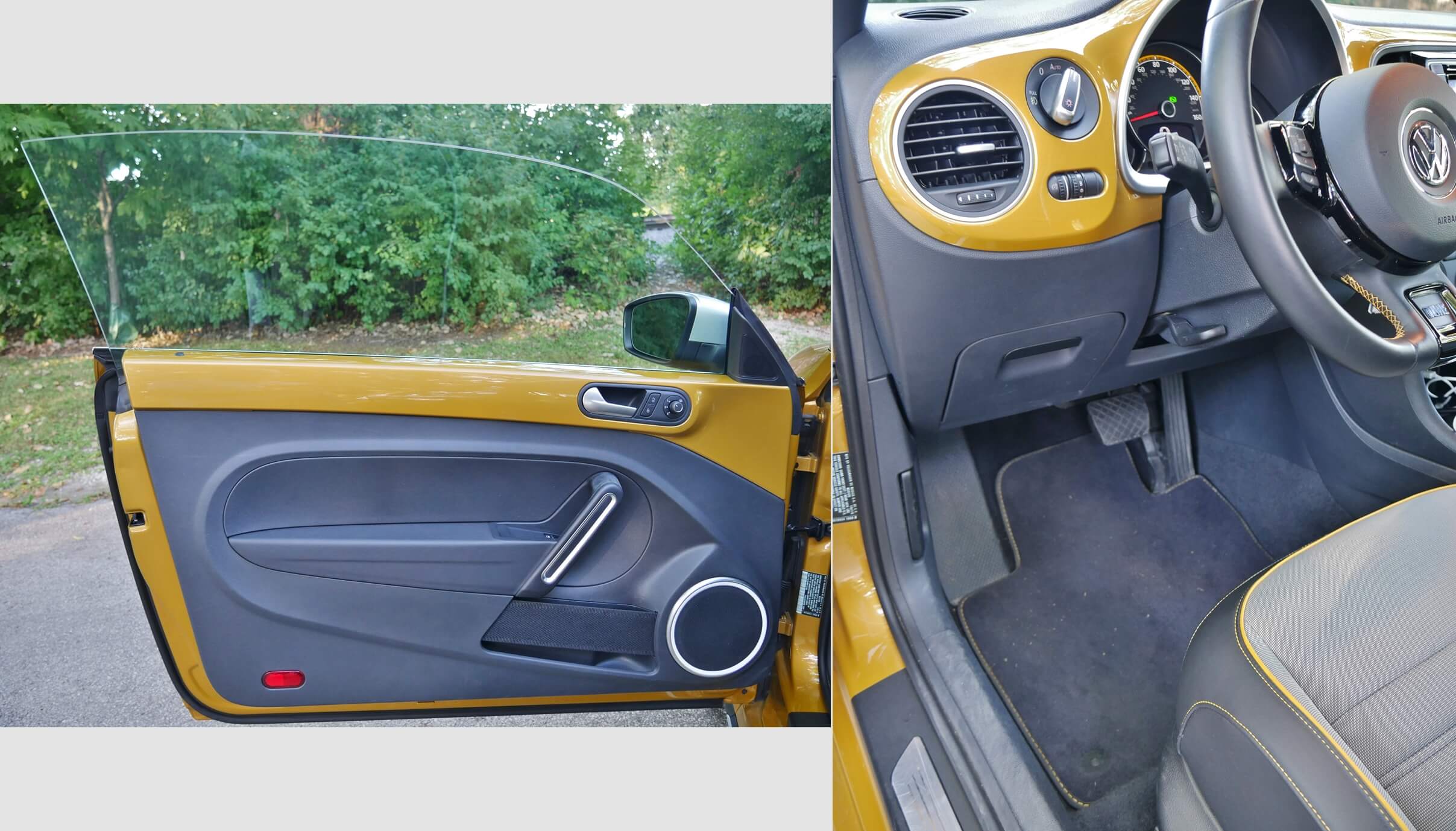 2017 Volkswagen Beetle Dune: Driver's entry; Careful with the heavy door.