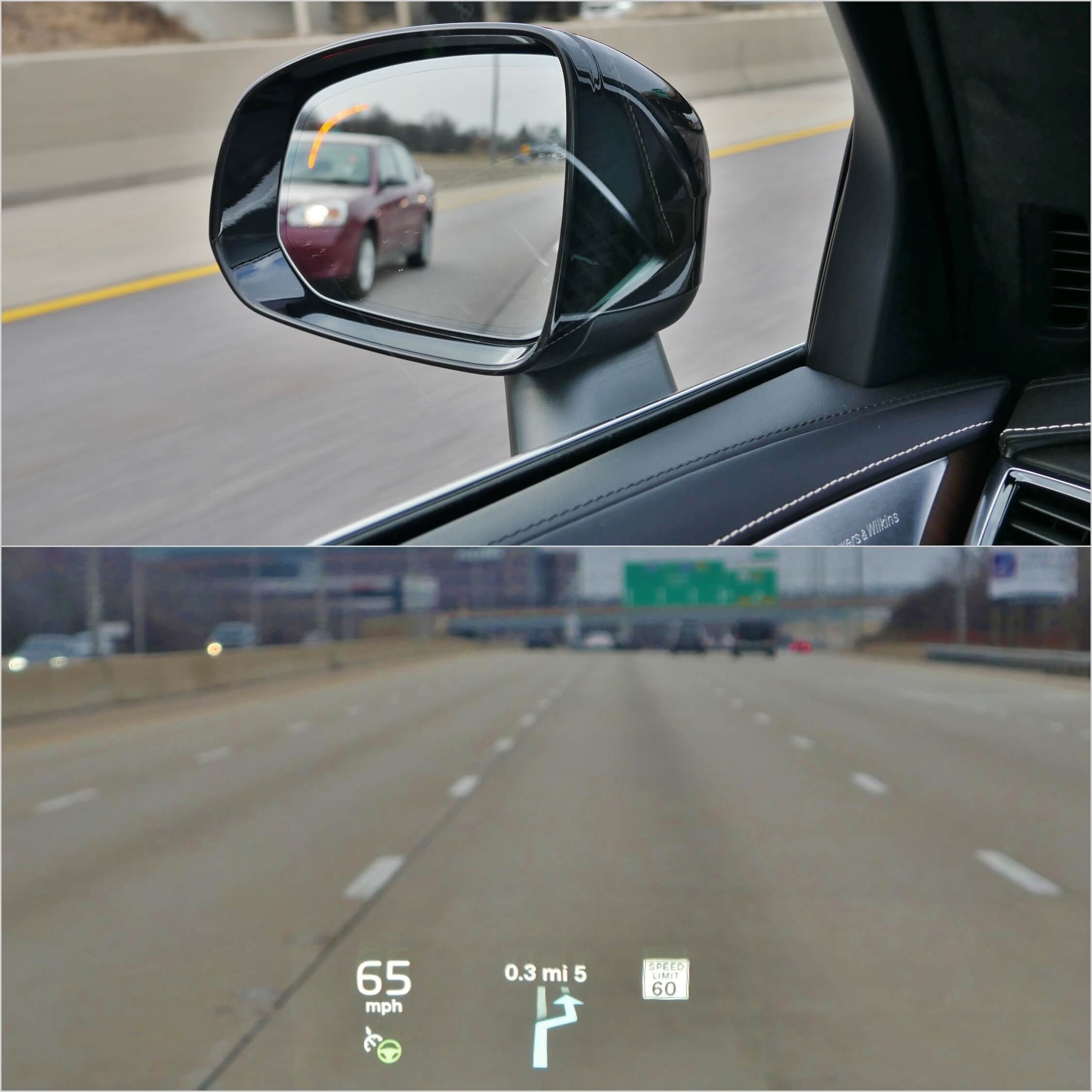 2017 XC90 T6 AWD Inscription: (TOP) BLIS and (BOTTOM) Heads Up Display