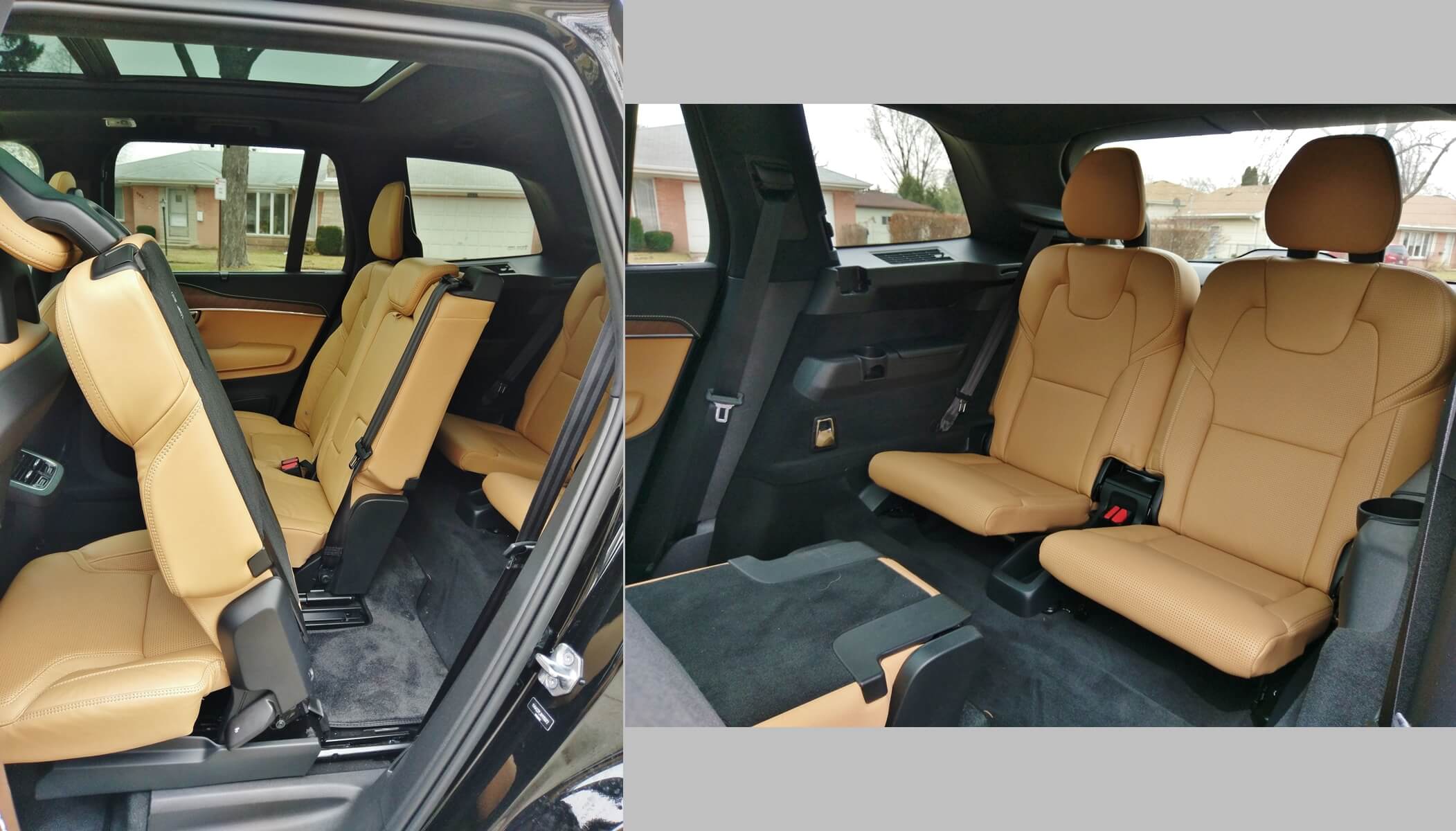 2017 XC90 T6 AWD Inscription: outboard manual split 2nd Row tilt & slide 3rd Row access