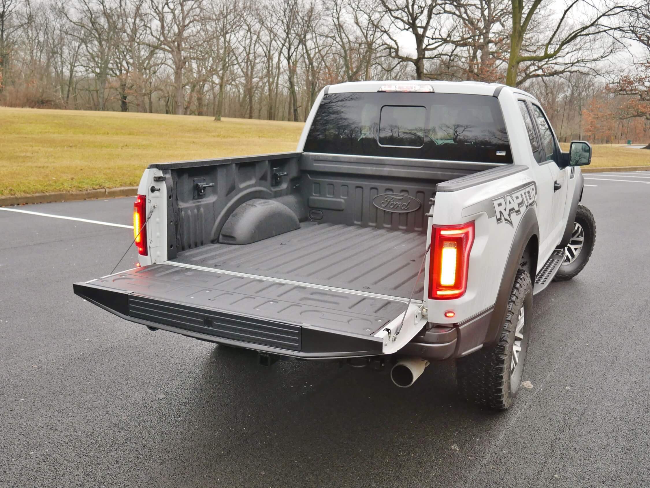 2018 Ford F-150 Raptor SuperCab: Only available in 5'5" short box w/ available spray-in bed liner & power sliding rear mid-window.