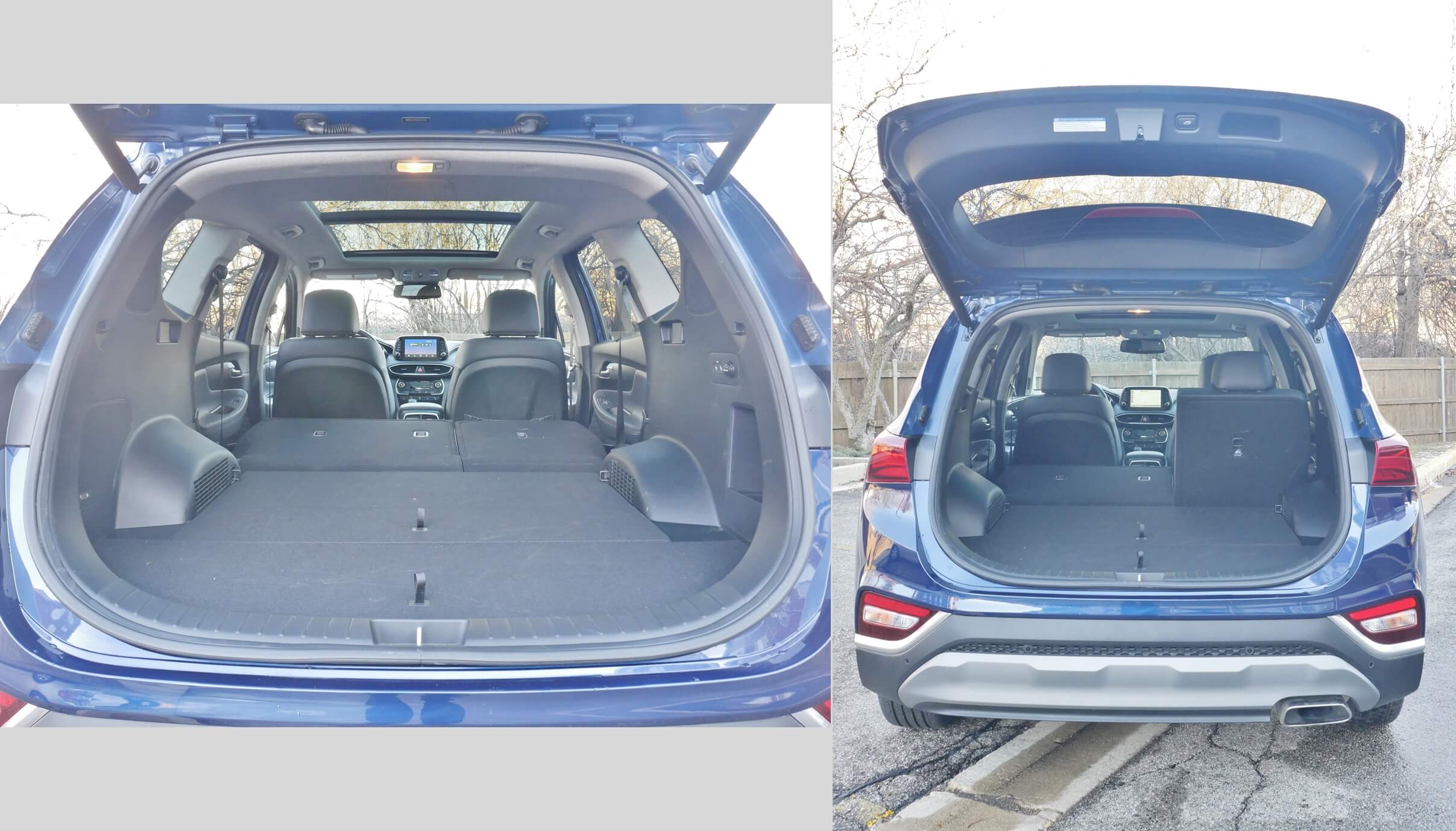 2019 Hyundai Santa Fe 2.0T Ultimate AWD: available 2-speed proximity activated power liftgate exposes 71+ cubic feet cargo capacity