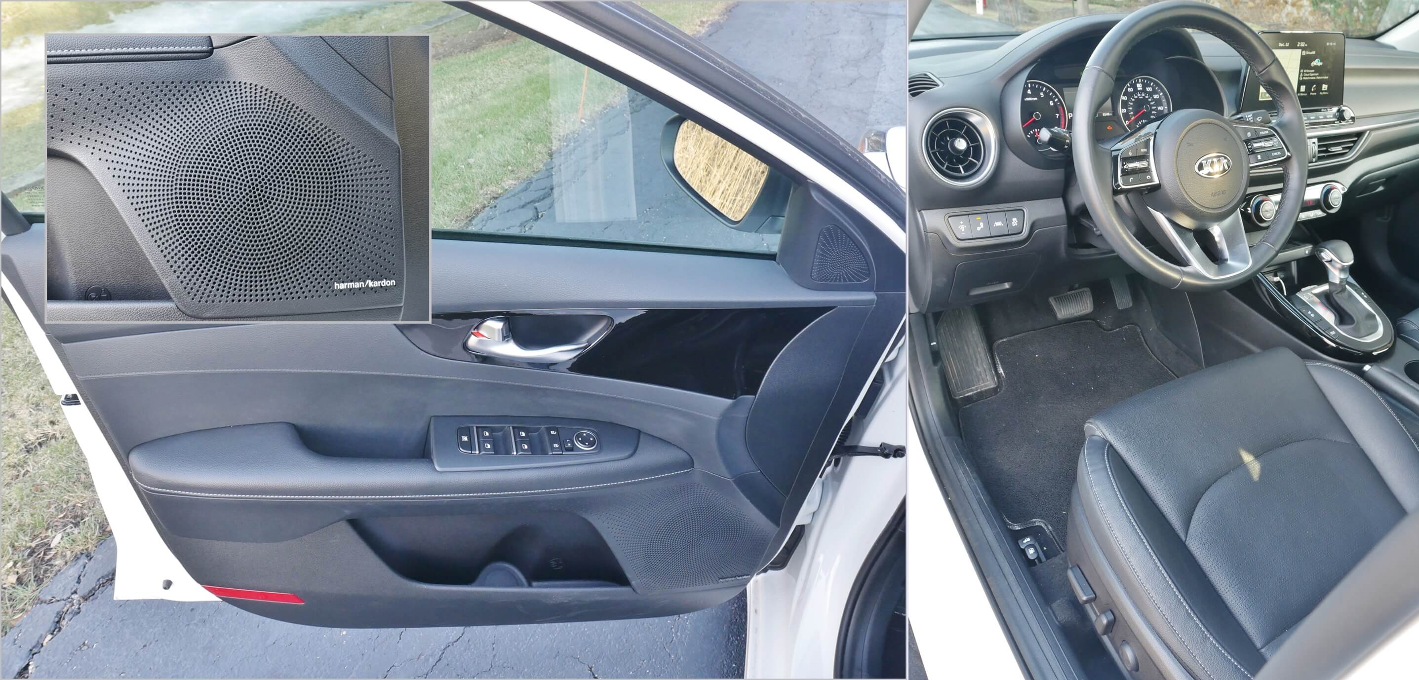 2019 Kia Forte EX: Driver's entry; Harman Kardon speakers