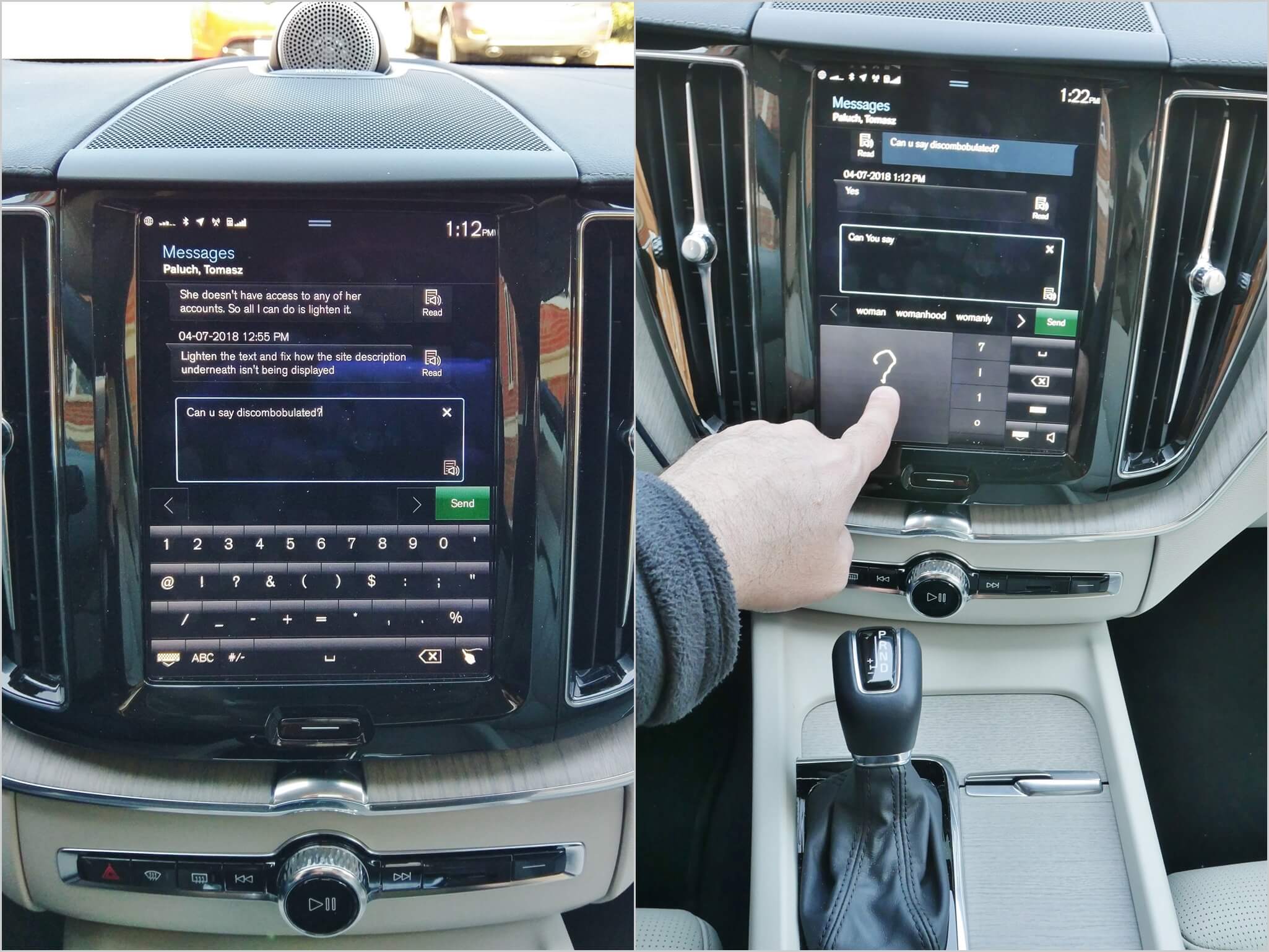 2018 Volvo XC60 T6 AWD Inscription: SMS text messaging, w/ finger drawing capability