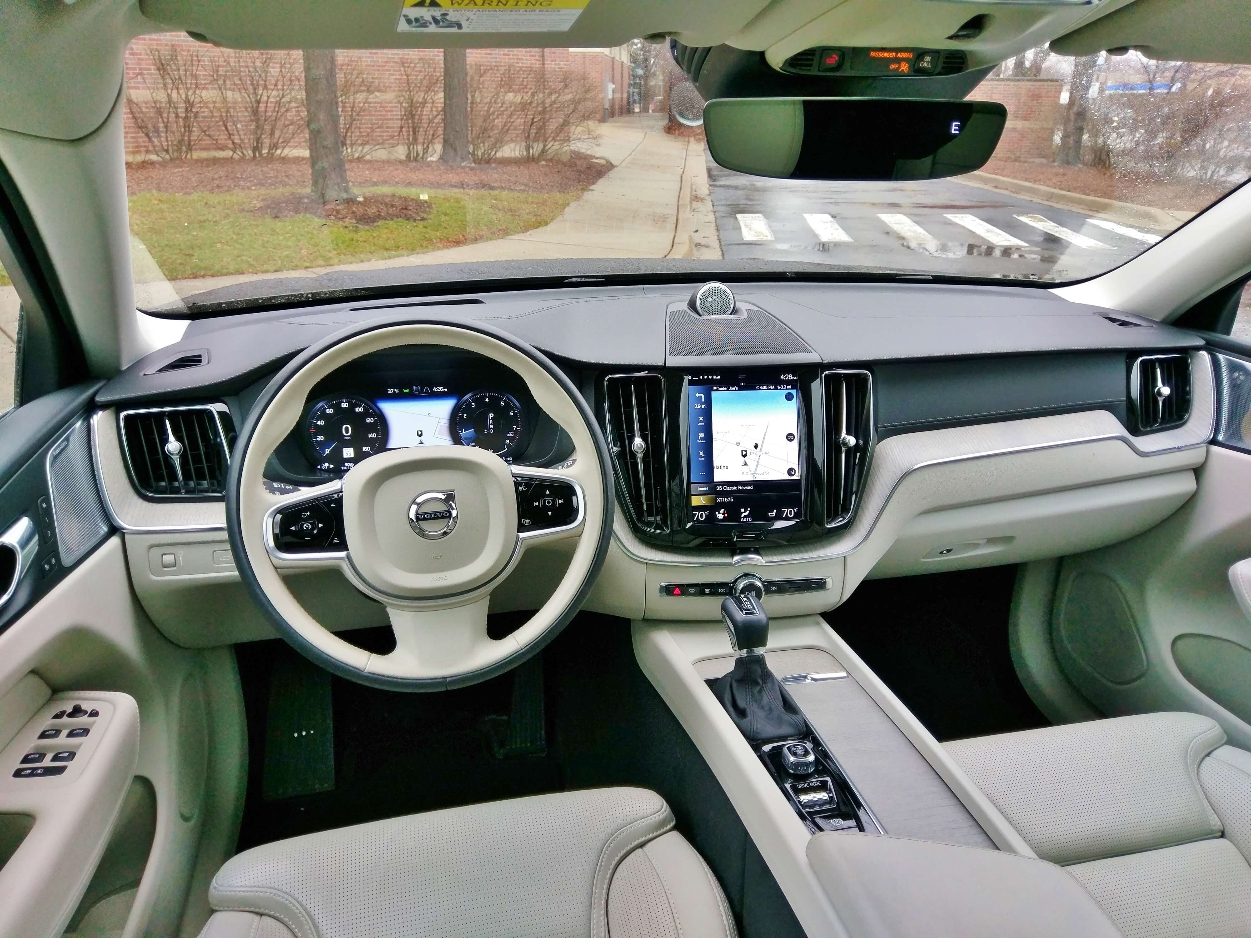 2018 Volvo XC60 T6 AWD Inscription: Sumptuous, if cold, cabin materials supplemented by virtual instrument cluster and vertical tablet center infotainment touch screen.
