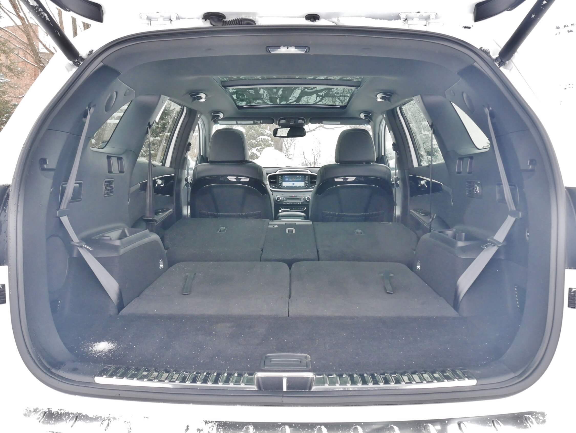 2019 Kia Sorento SXL AWD: 71.2 cubic feet of flat expanded cargo floor; Panorama moon roof w/ power shade