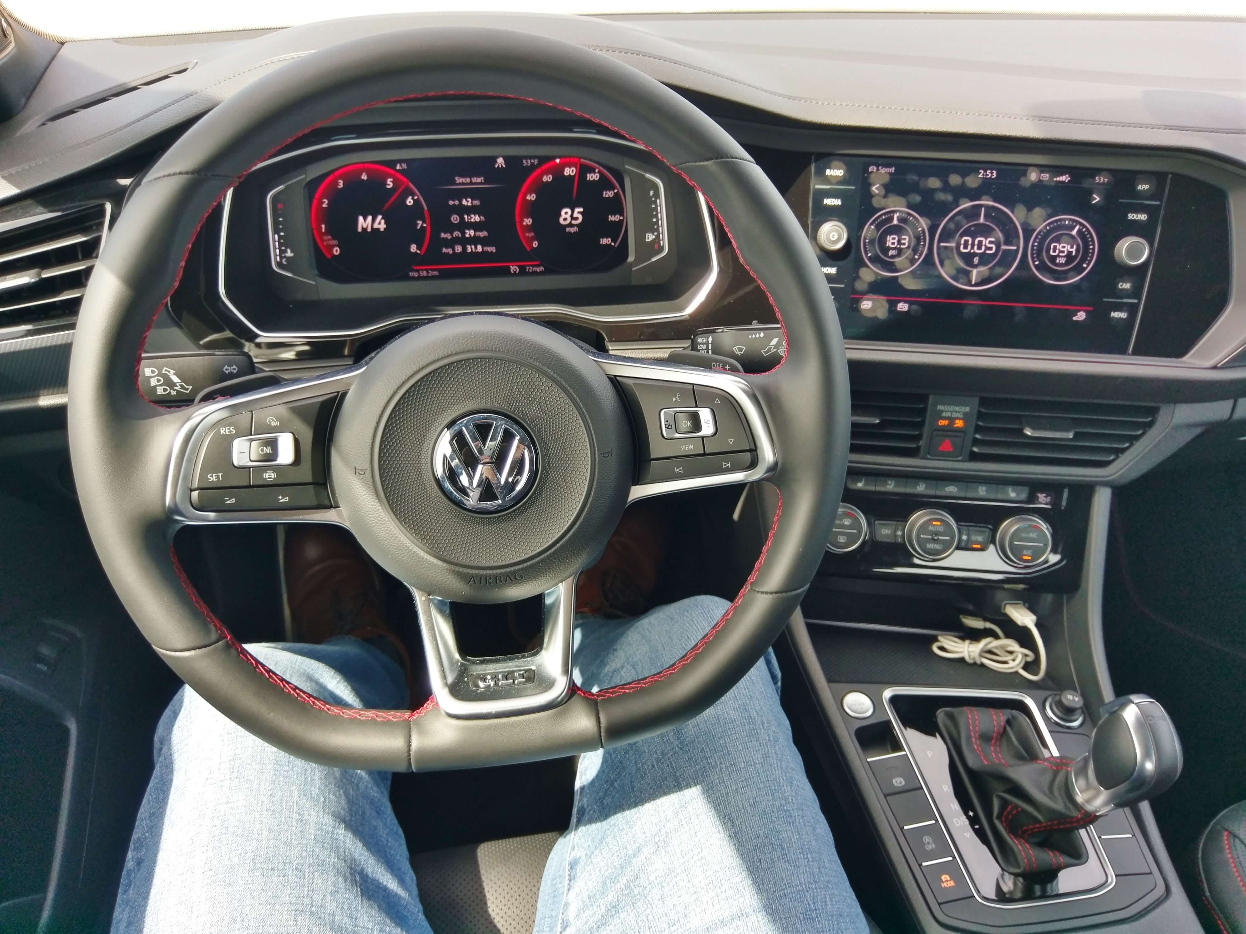 2019 Volkswagen Jetta GLI Autobahn: Variable color and info 10.25"-inch Digital Gauge Cluster