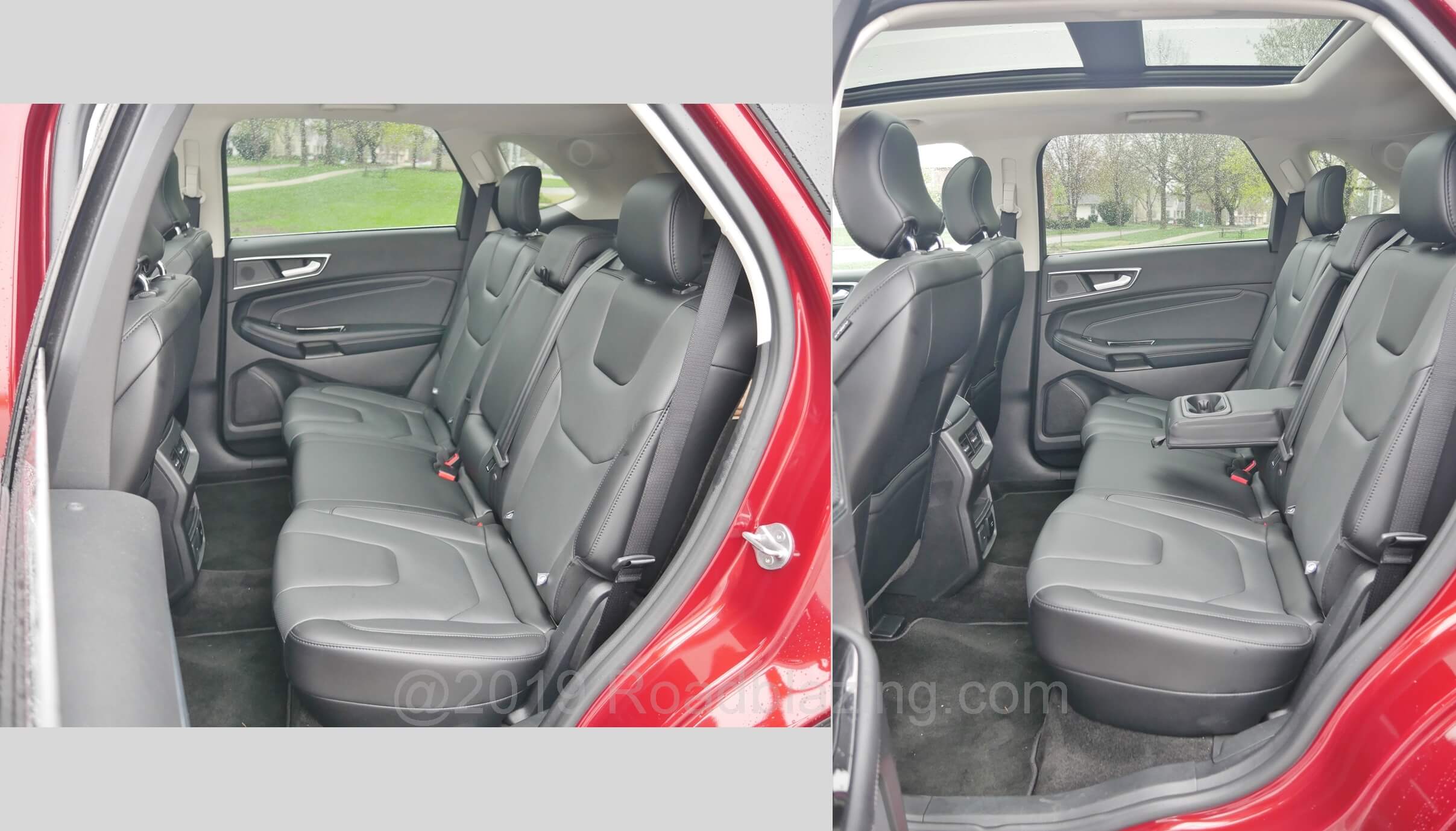 2019 Ford Edge Titanium AWD: Tilting & folding 2nd Row 60/40% split seatbacks