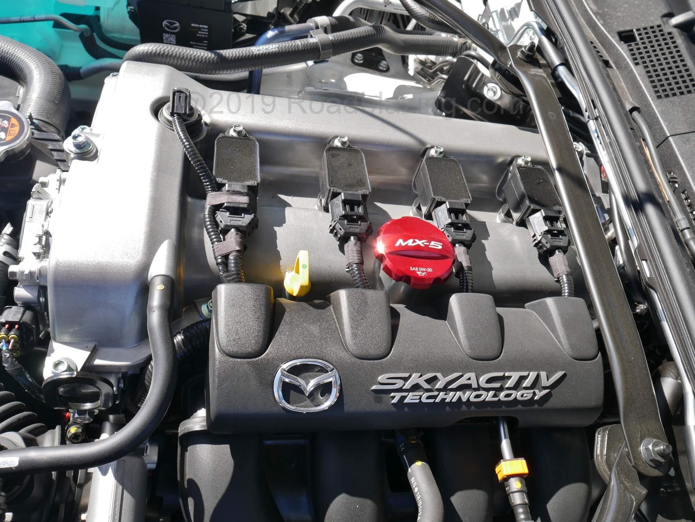 2019 Mazda MX-5 Grand Touring: revised twin cam I-4 powerplant = 180 hp, 155 lb-ft