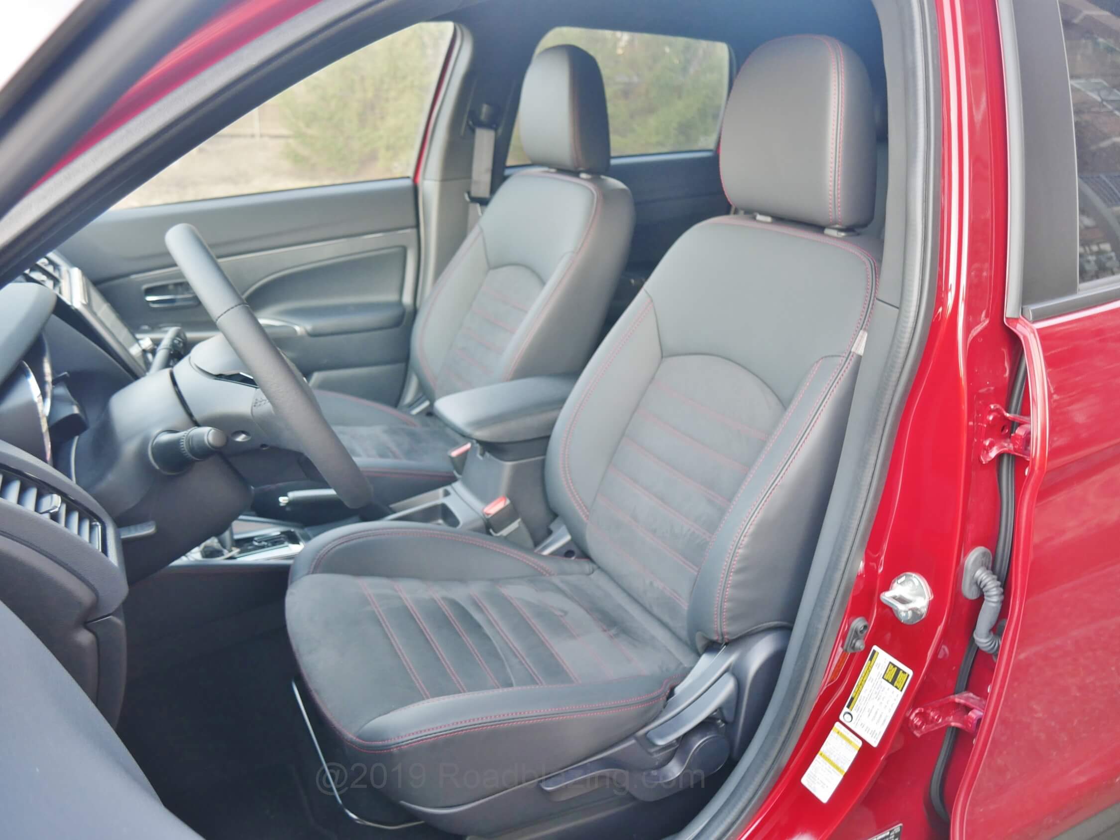 2020 Mitsubishi Outlander Sport 2.4 GT AWC: Simulated sueded insert sport front buckets bolster and grip well.