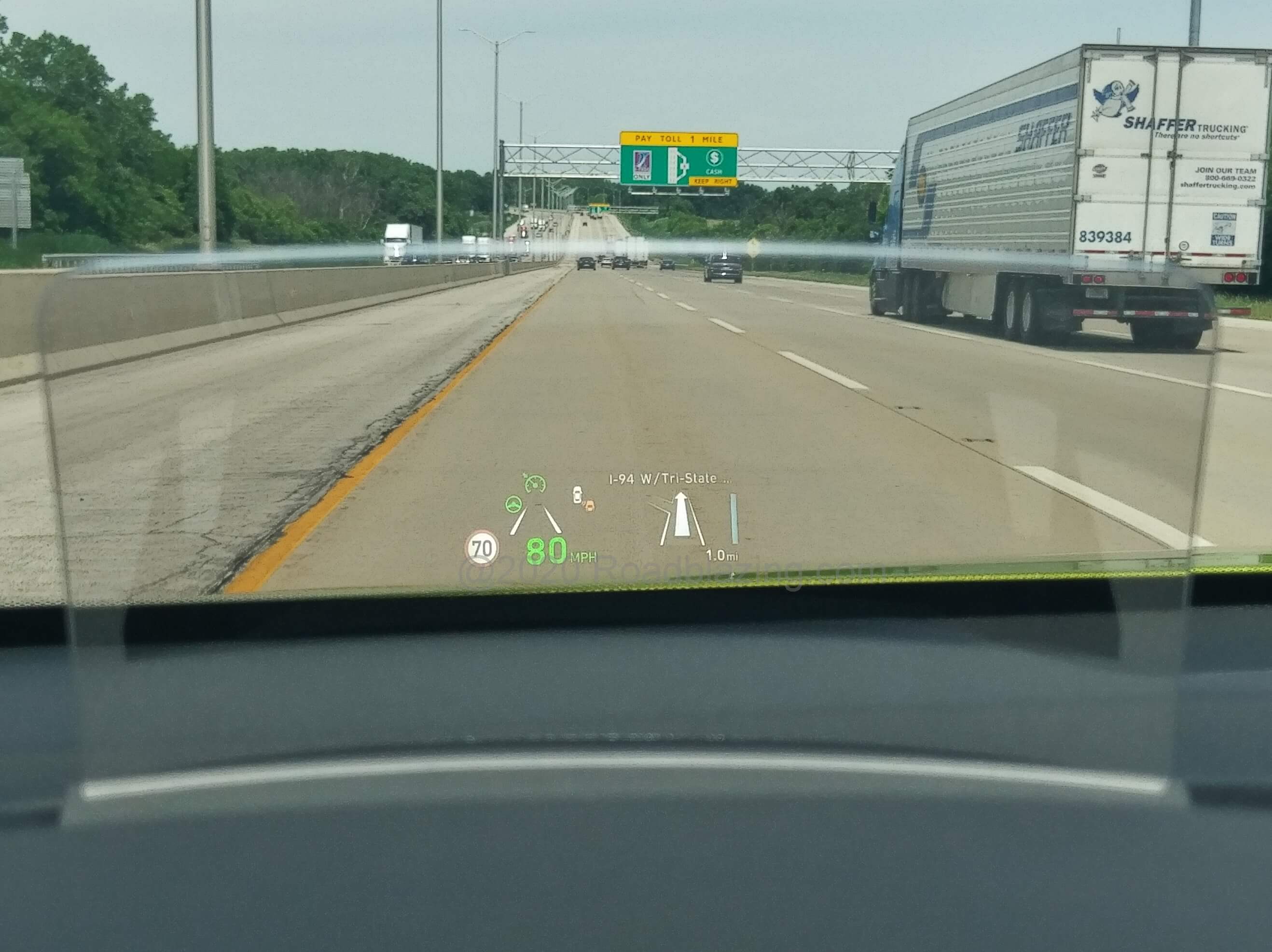 2019 Hyundai Kona 1.6T Ultimate AWD: Heads Up Display