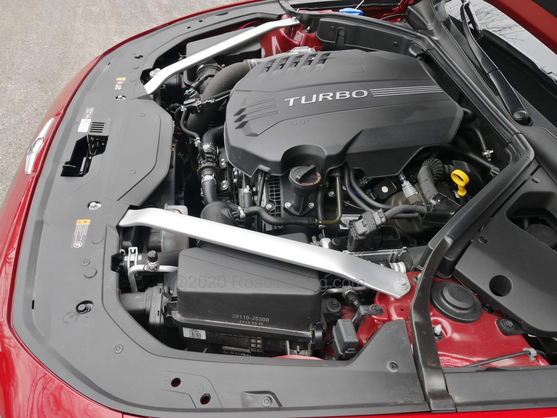2020 Genesis G70 AWD 3.3T Sport: 365 hp direct injected twin turbo gas powerplant + 8-speed automatic transmission + Magna multi-plate all wheel drive