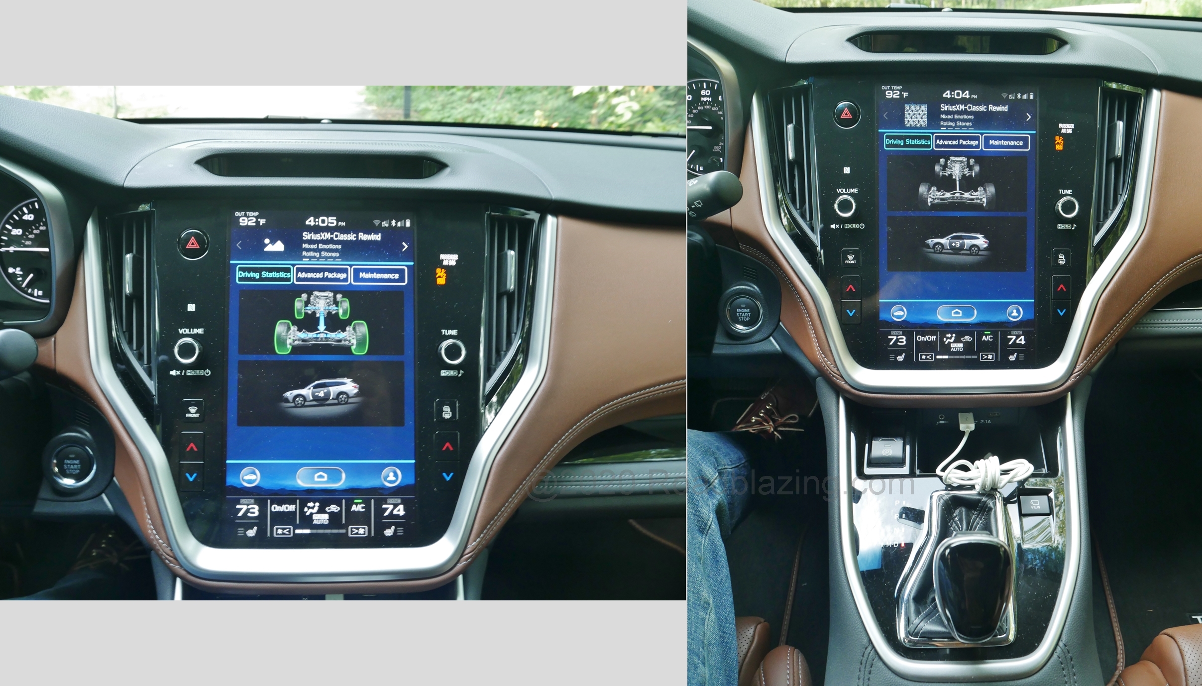 2020 Subaru Outback Touring XT: Full time symmetrical all-wheel drive & terrain attitude displays