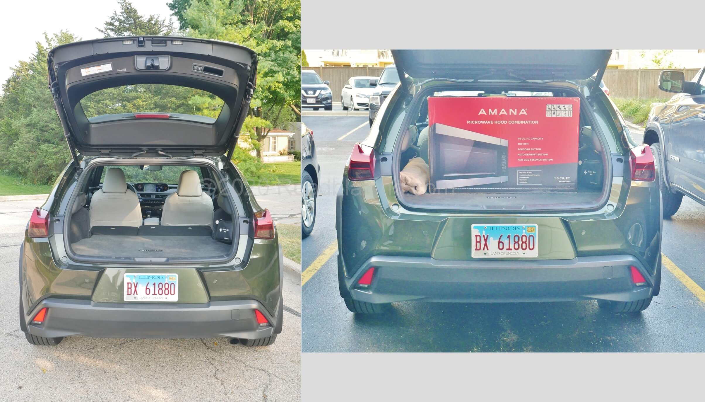 2020 Lexus UX 250h Hybrid AWD: Convenient low liftover, flat expanded cargo load floor