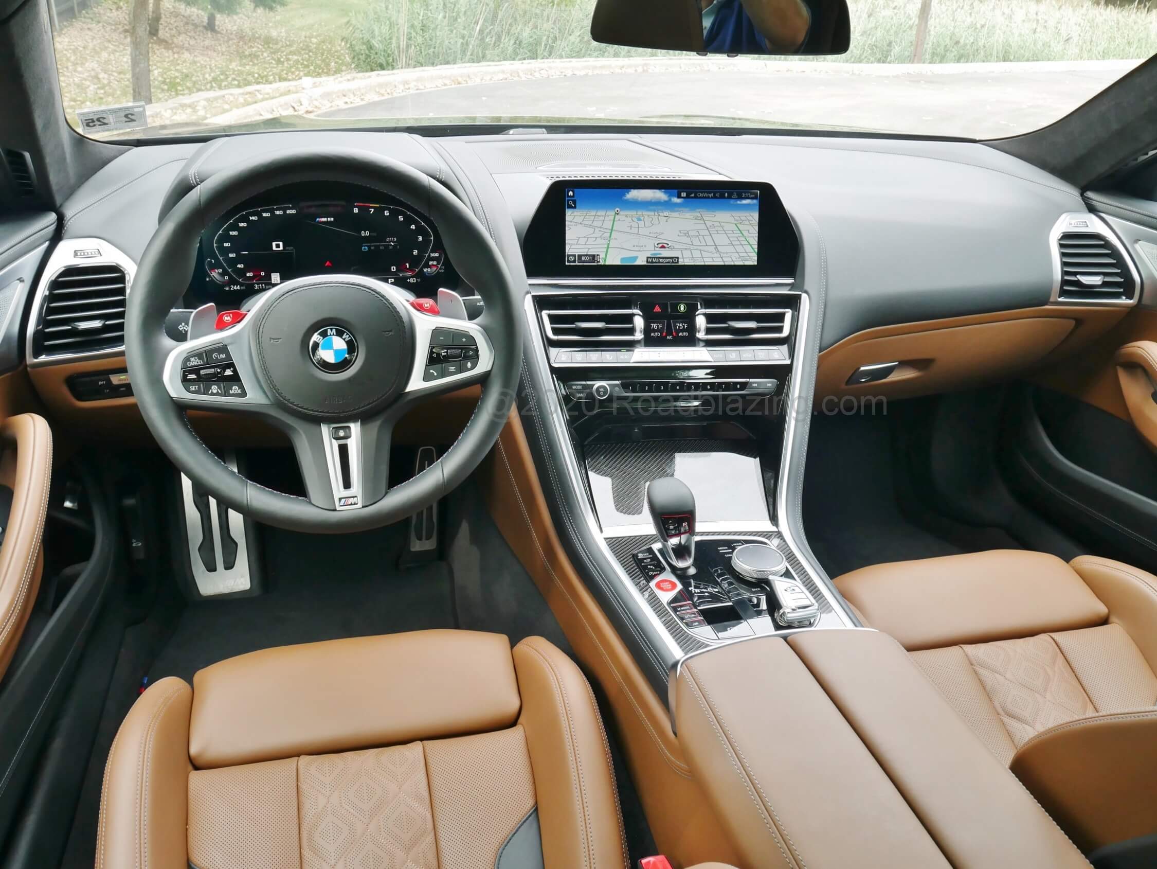 2020 BMW M8 Gran Coupe: sumptuous leather, stainless steel, carbon fiber, sueded materials, fighter jet displays