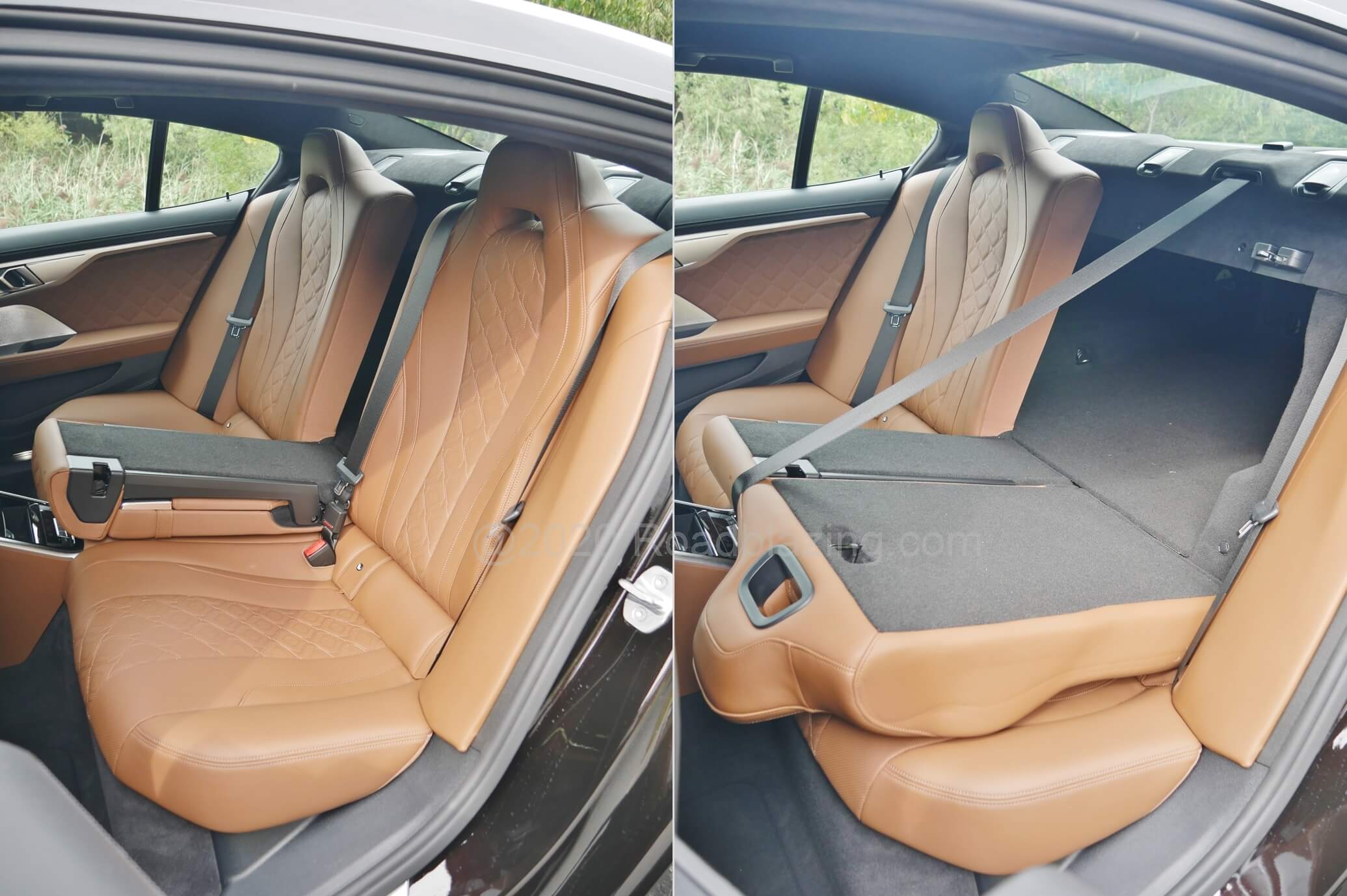 2020 BMW M8 Gran Coupe: 40/20/40% split 2nd Row seatback for trunk pass through