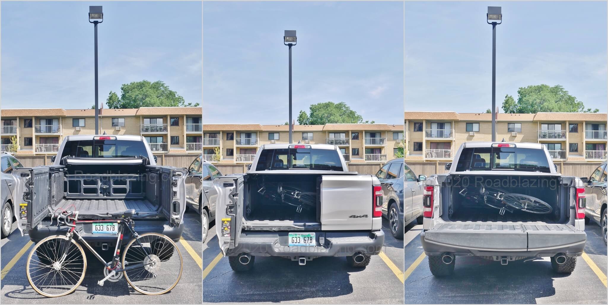 2020 RAM 1500 Rebel Crew 4x4 TDi: versatile liftgate converts to split swinggate