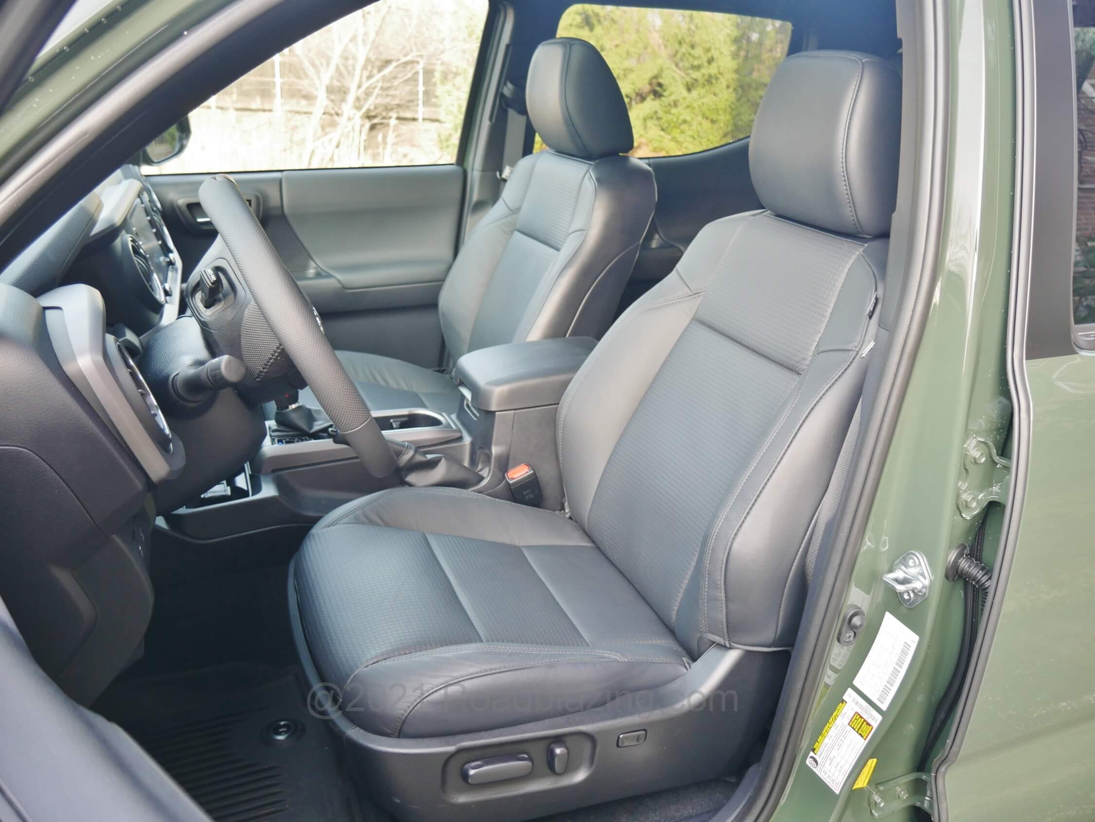 2021 Toyota Tacoma TRD Off Road: heated leather front seats, powered on driver's side