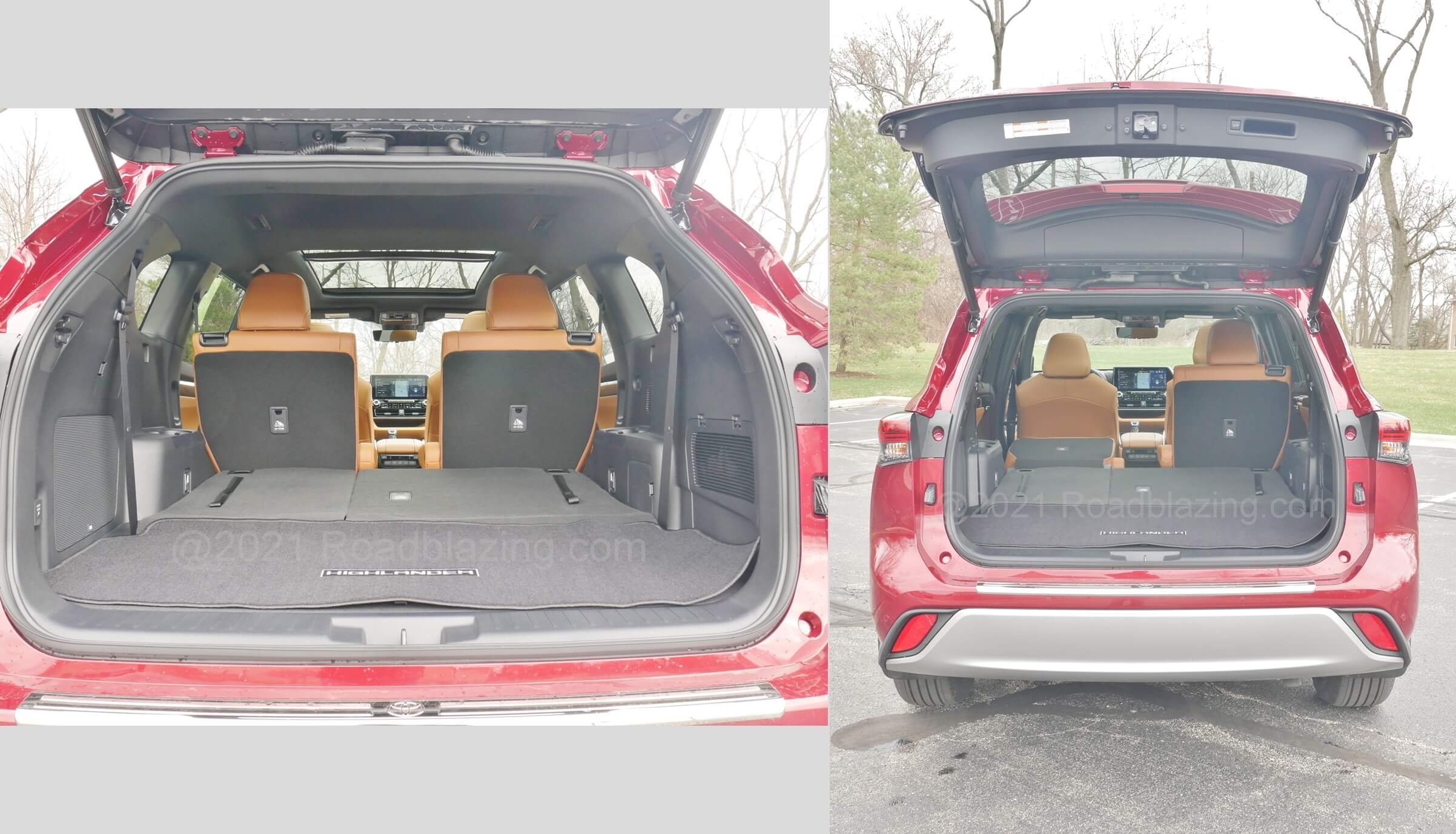 2020 Toyota Highlander Hybrid Platinum AWD: cargo hold expansion configurations