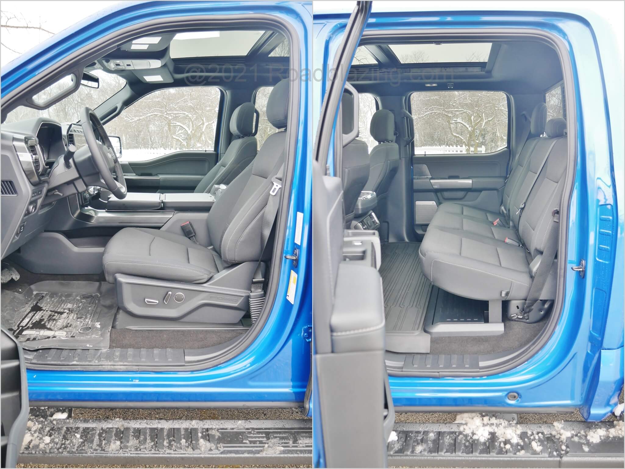 2021 Ford F-150 Supercrew XLT 4x4 PowerBoost hybrid: extended 6 foot running boards