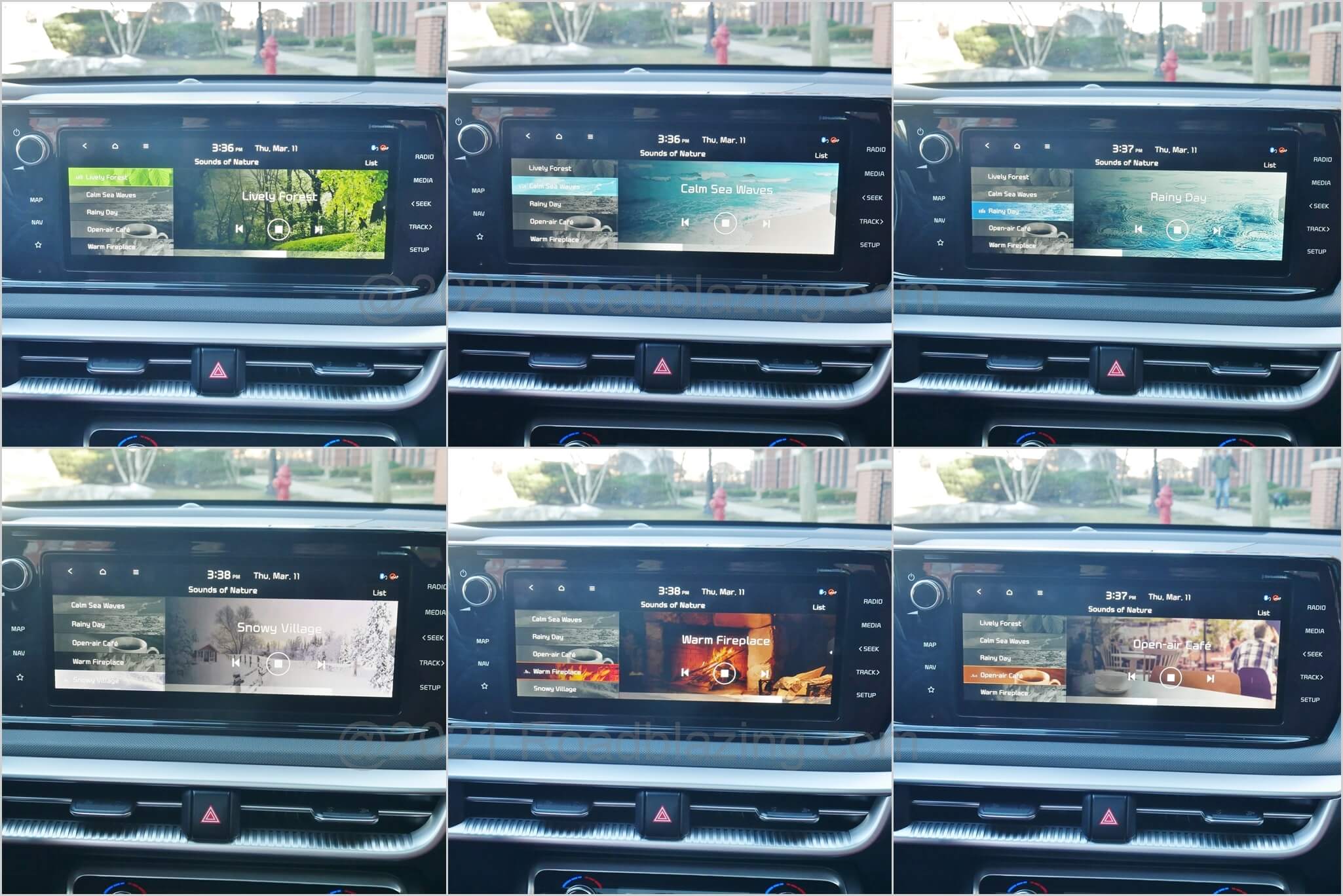 2021 Kia K5 GT-Line AWD: six Sounds of Nature mood audio modes