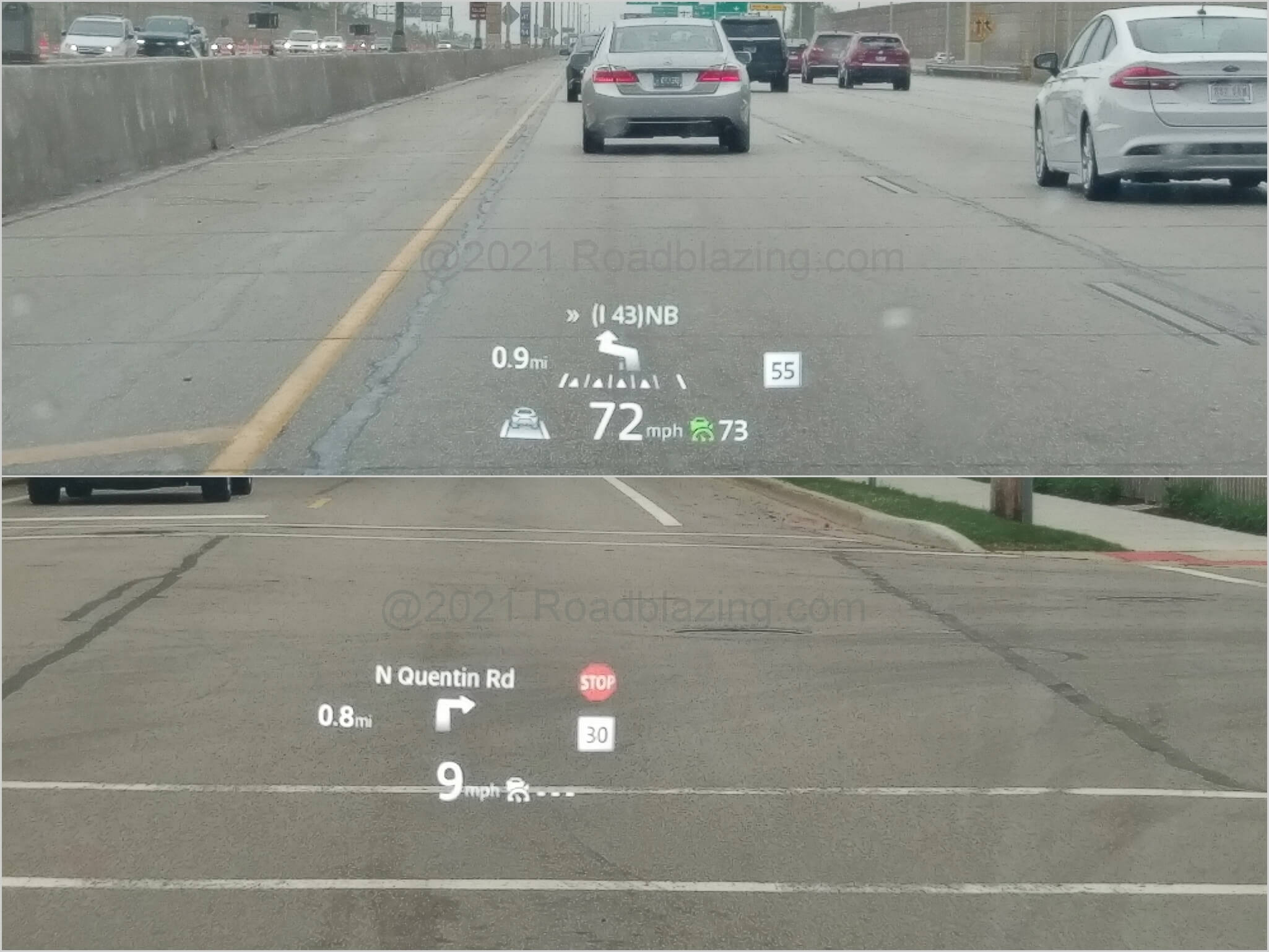 2021 Mazda 6 Signature 2.5T: Navigation, adaptive cruise control, blind spot warning, and road sign recognition all in the Heads Up Display