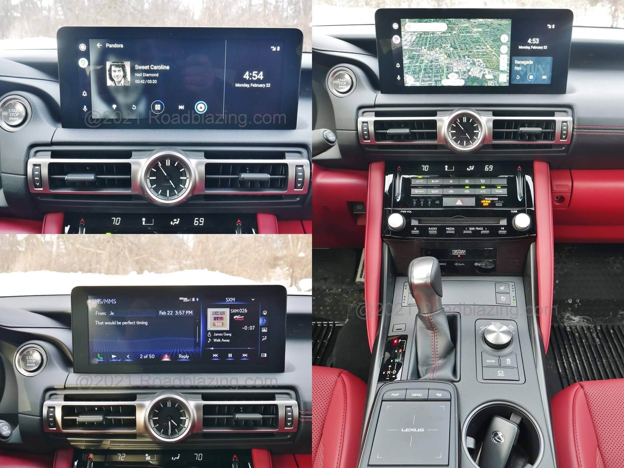 2021 Lexus IS 350 AWD: wired Android Auto / Apple Car Play projection + native SMS