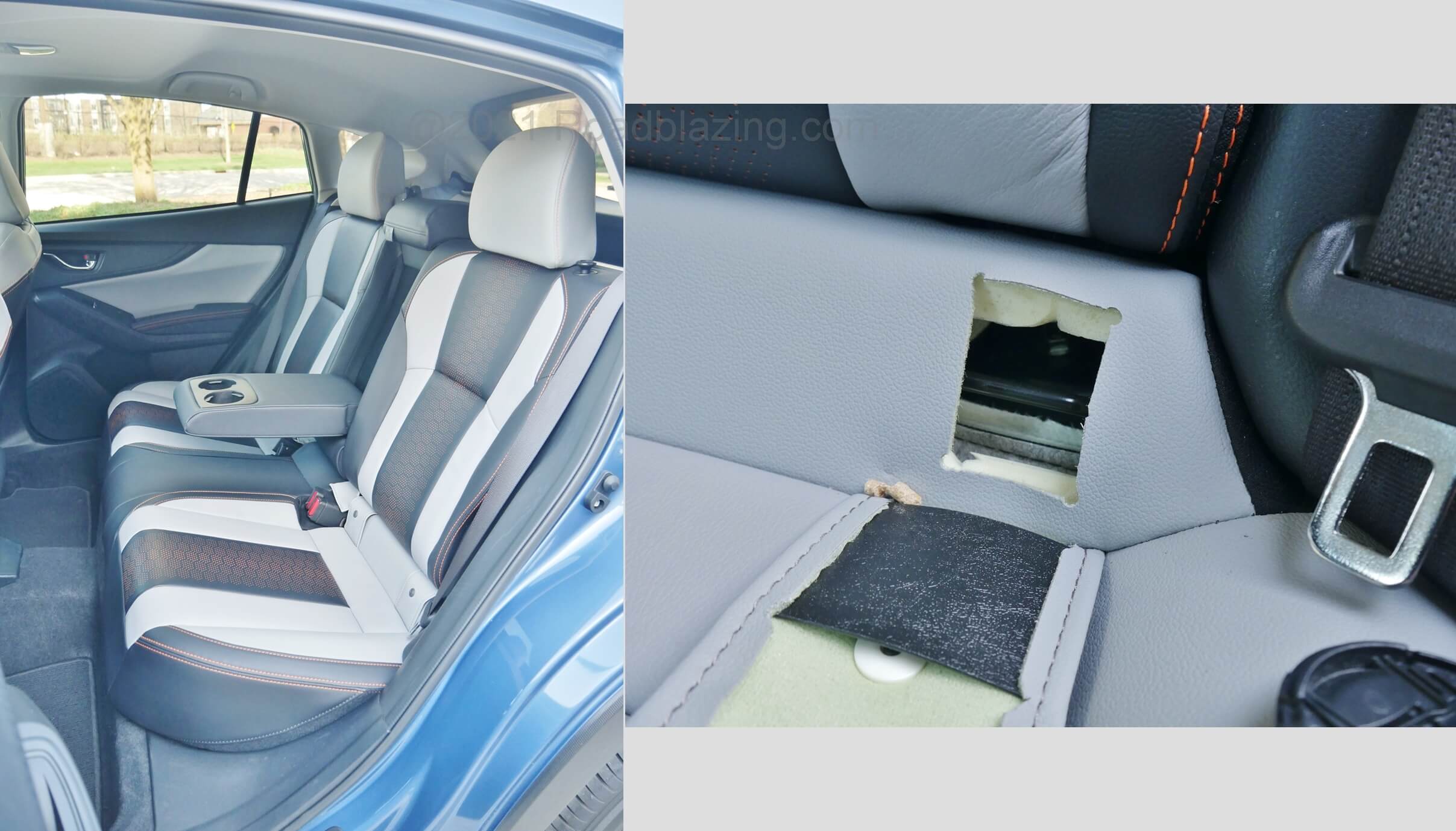 2021 Subaru Crosstrek Limited 2.5L: 2nd Row for 3 average adults rather accessible LATCH child safety seat latches.