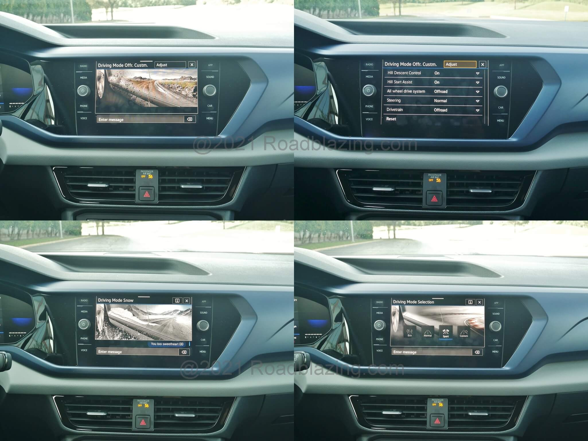 2022 Volkswagen Taos SE 4Motion: drive modes including customizable Off-Road