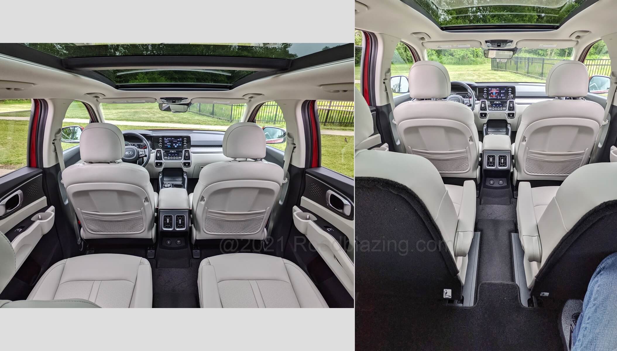 2021 Kia Sorento HEV EX 1.6T Hybrid: Roomy cabin for four becomes short trip only usable for an extra two.