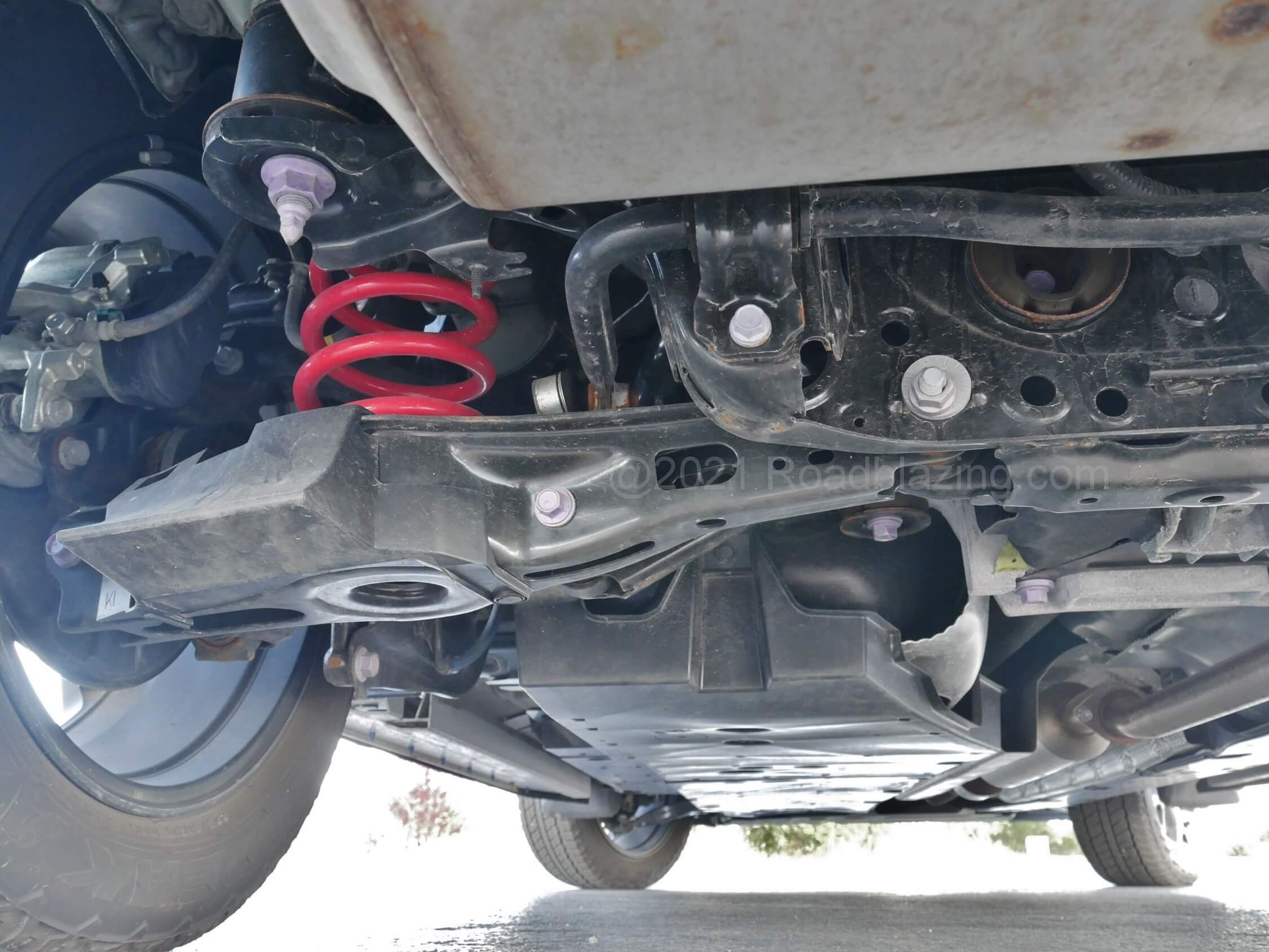 2021 Toyota RAV4 TRD Off Road: TRD specific red coil springs, bump stops and damper valving