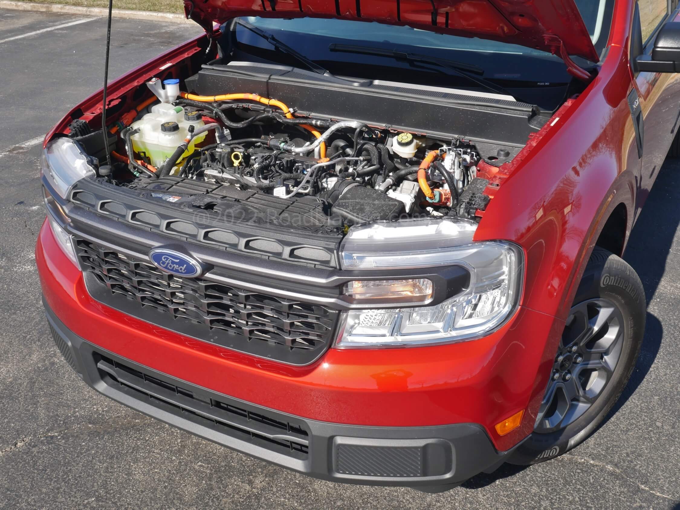 2022 Ford Maverick XLT 2.5L Hybrid: for now parallel series gas engine electric motor hybrid powerplant turns only front wheels via a CVT = 37 combined MPG, 445 miles range